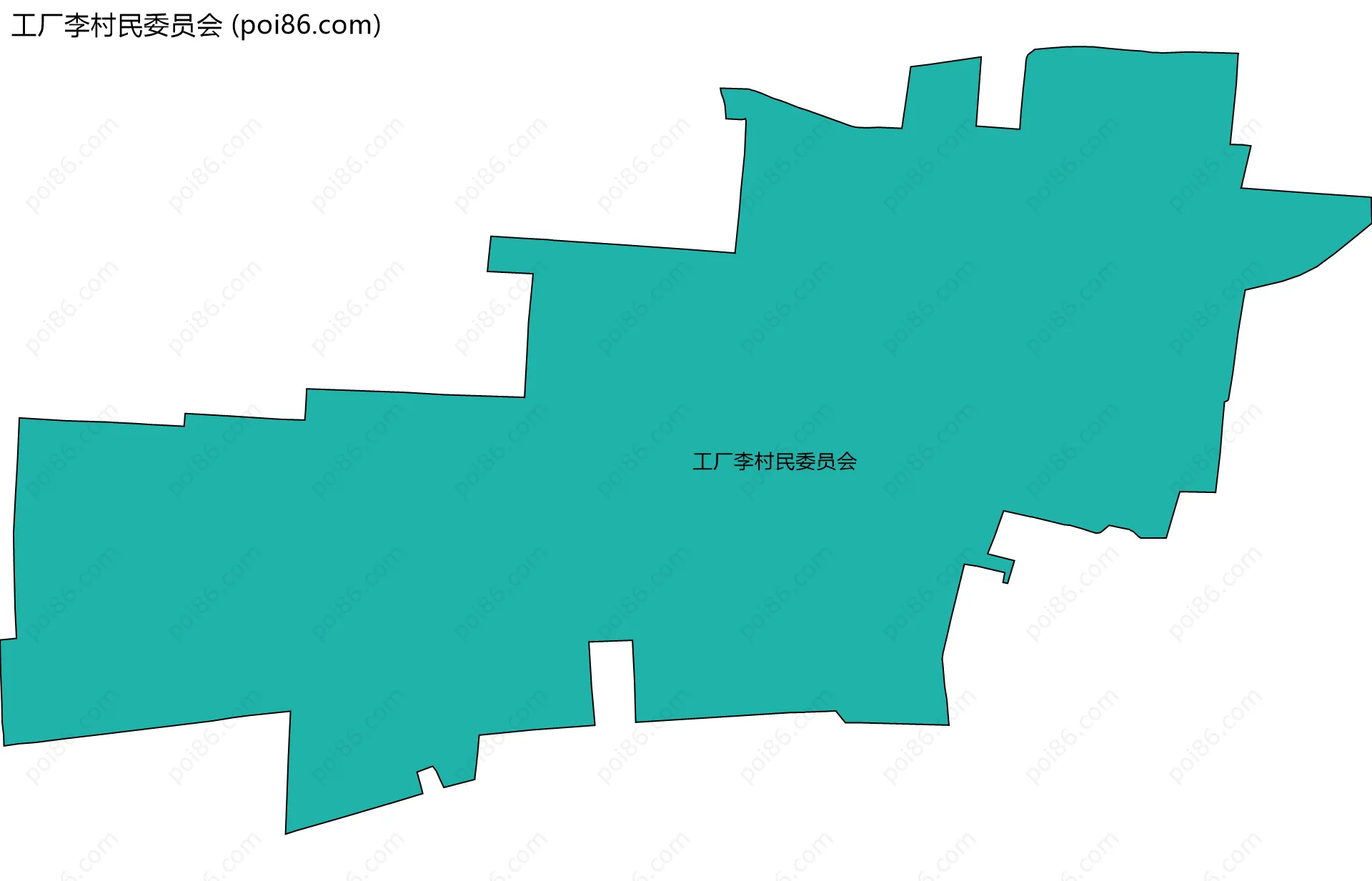 工厂李村民委员会边界地图