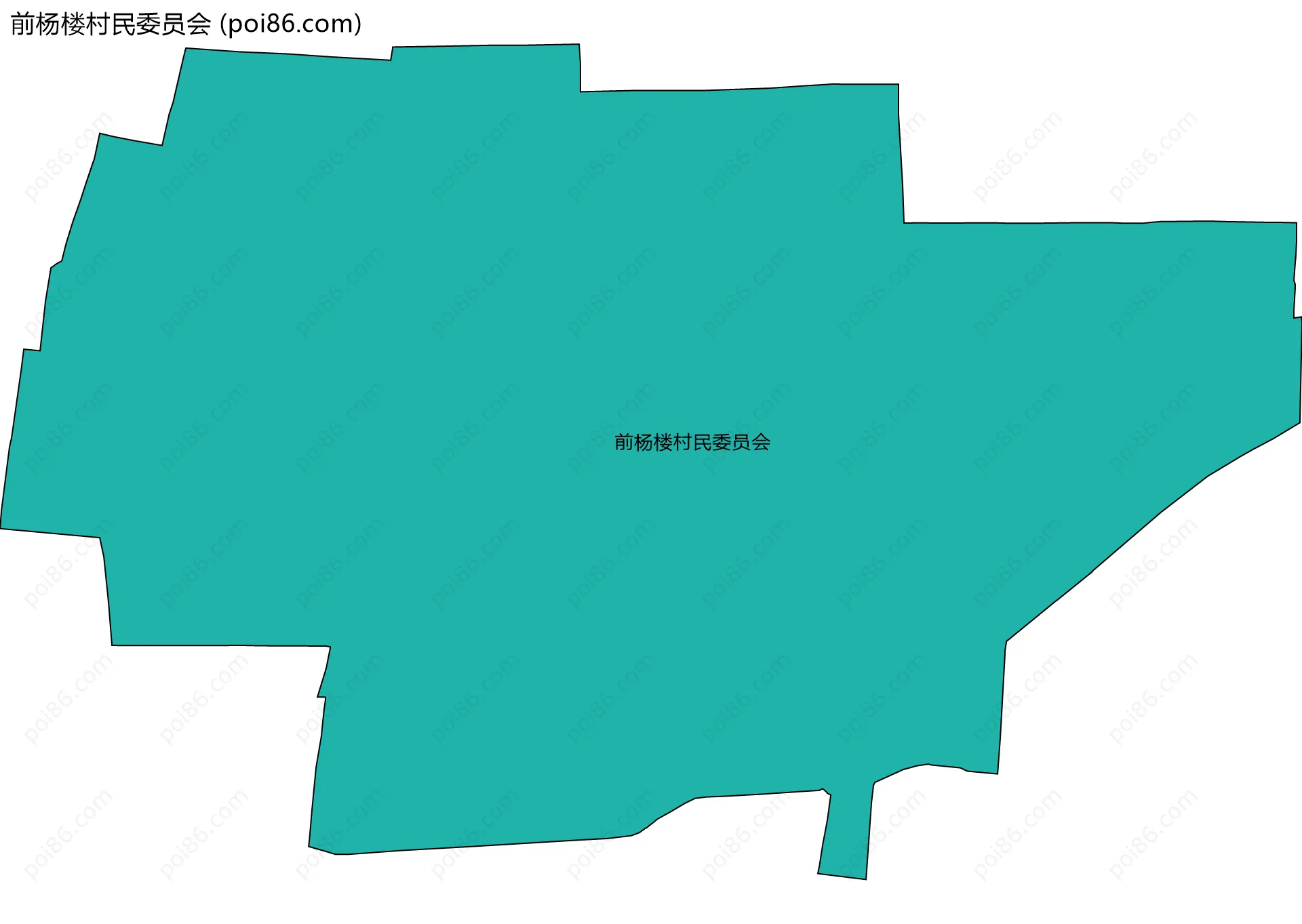 前杨楼村民委员会边界地图