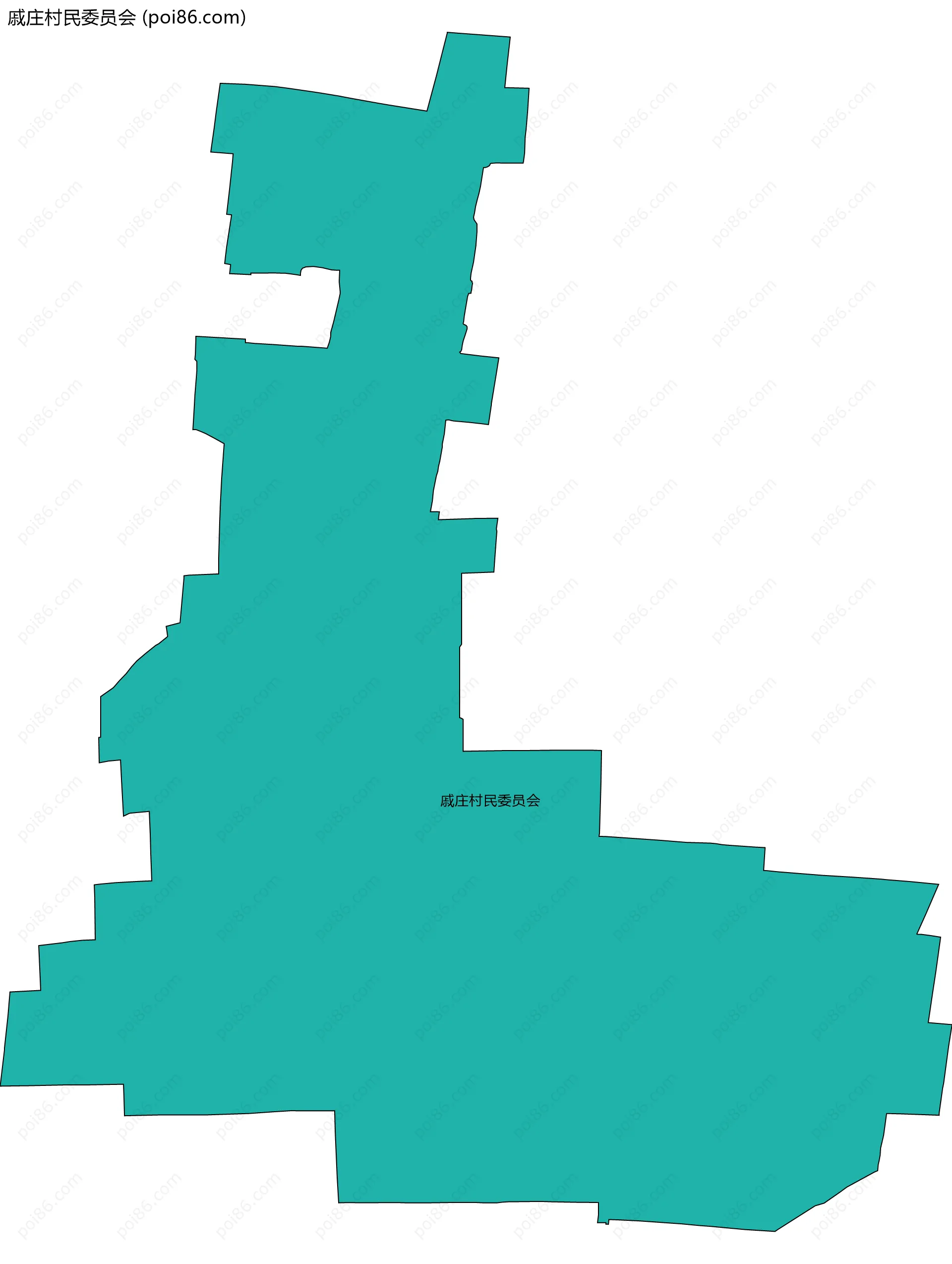 戚庄村民委员会边界地图