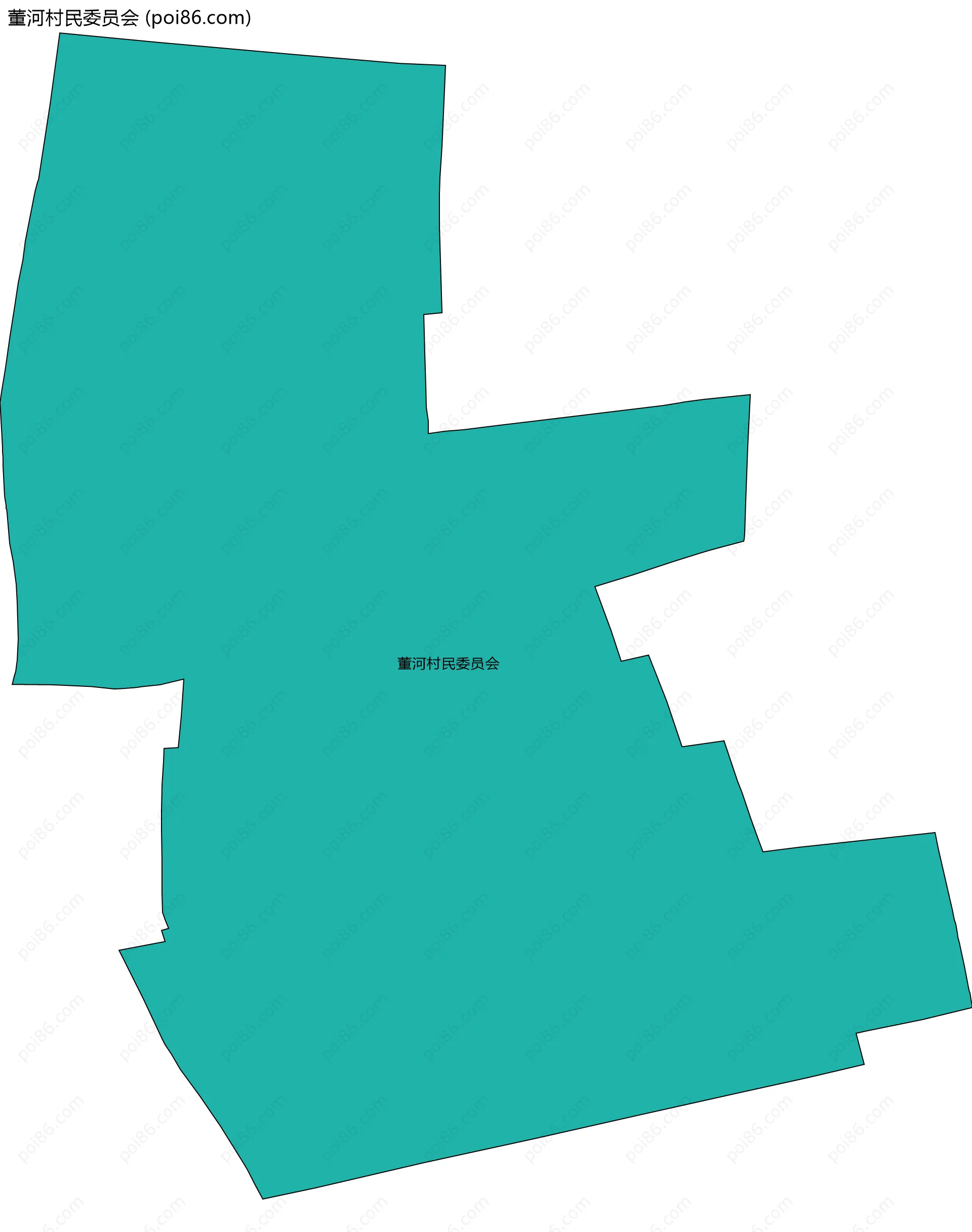 董河村民委员会边界地图