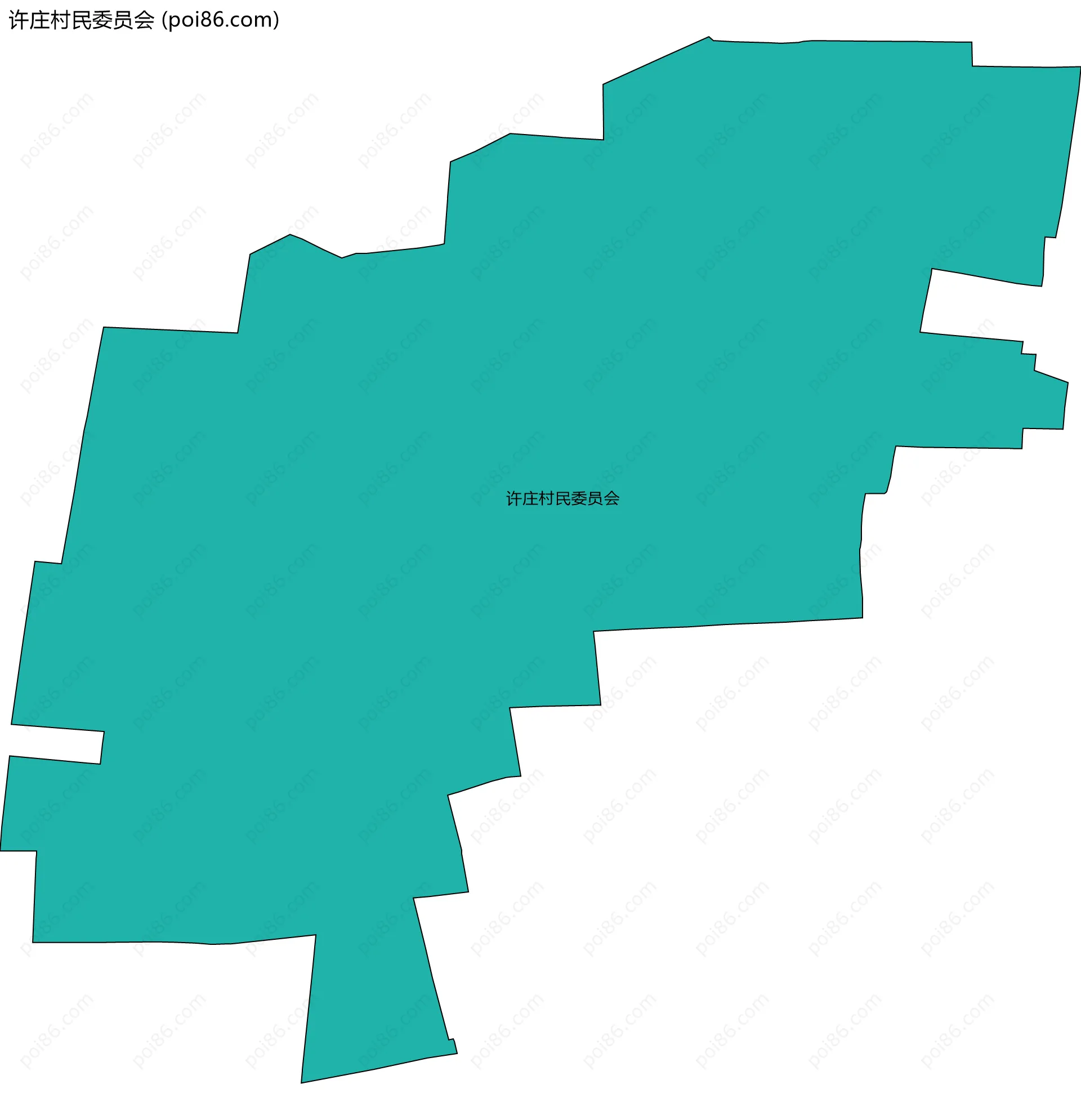 许庄村民委员会边界地图