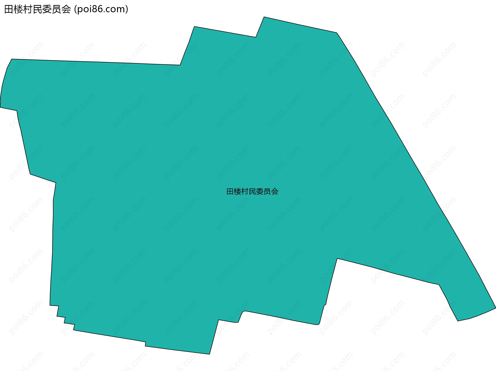 田楼村民委员会边界地图