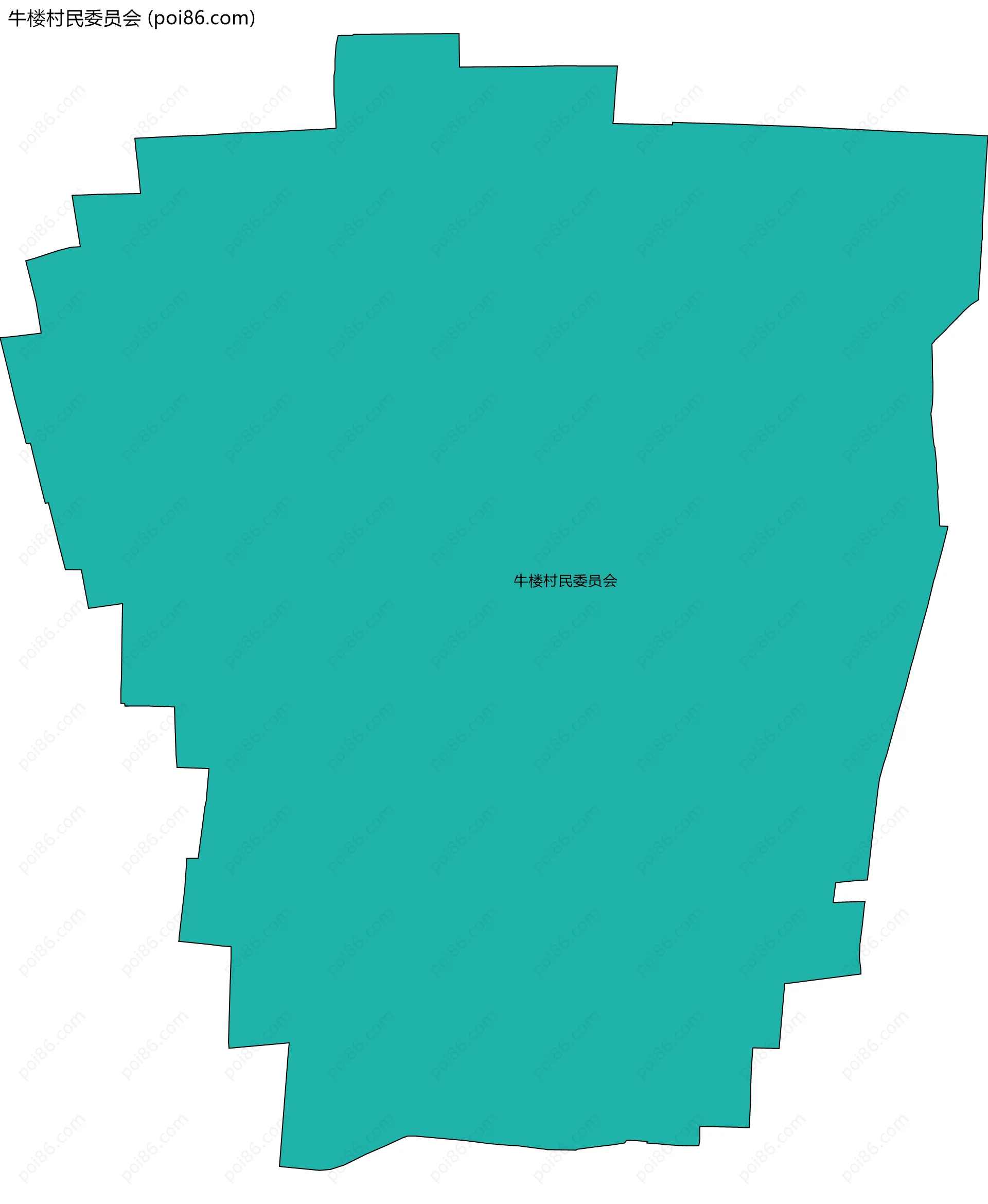 牛楼村民委员会边界地图