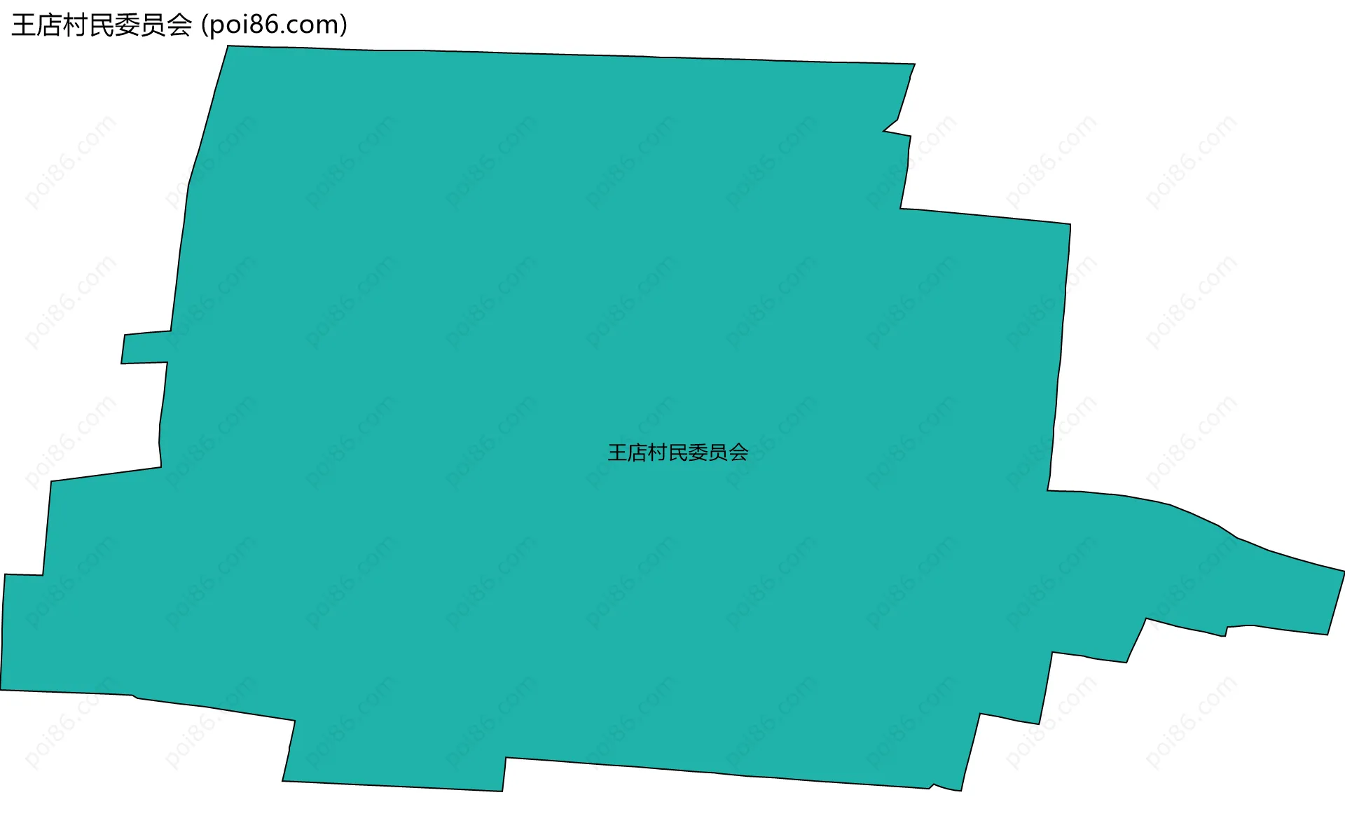 王店村民委员会边界地图