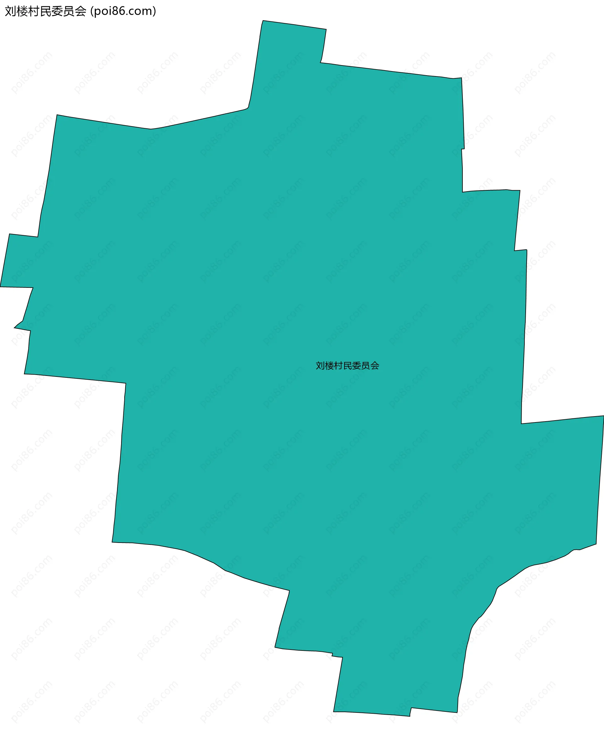 刘楼村民委员会边界地图
