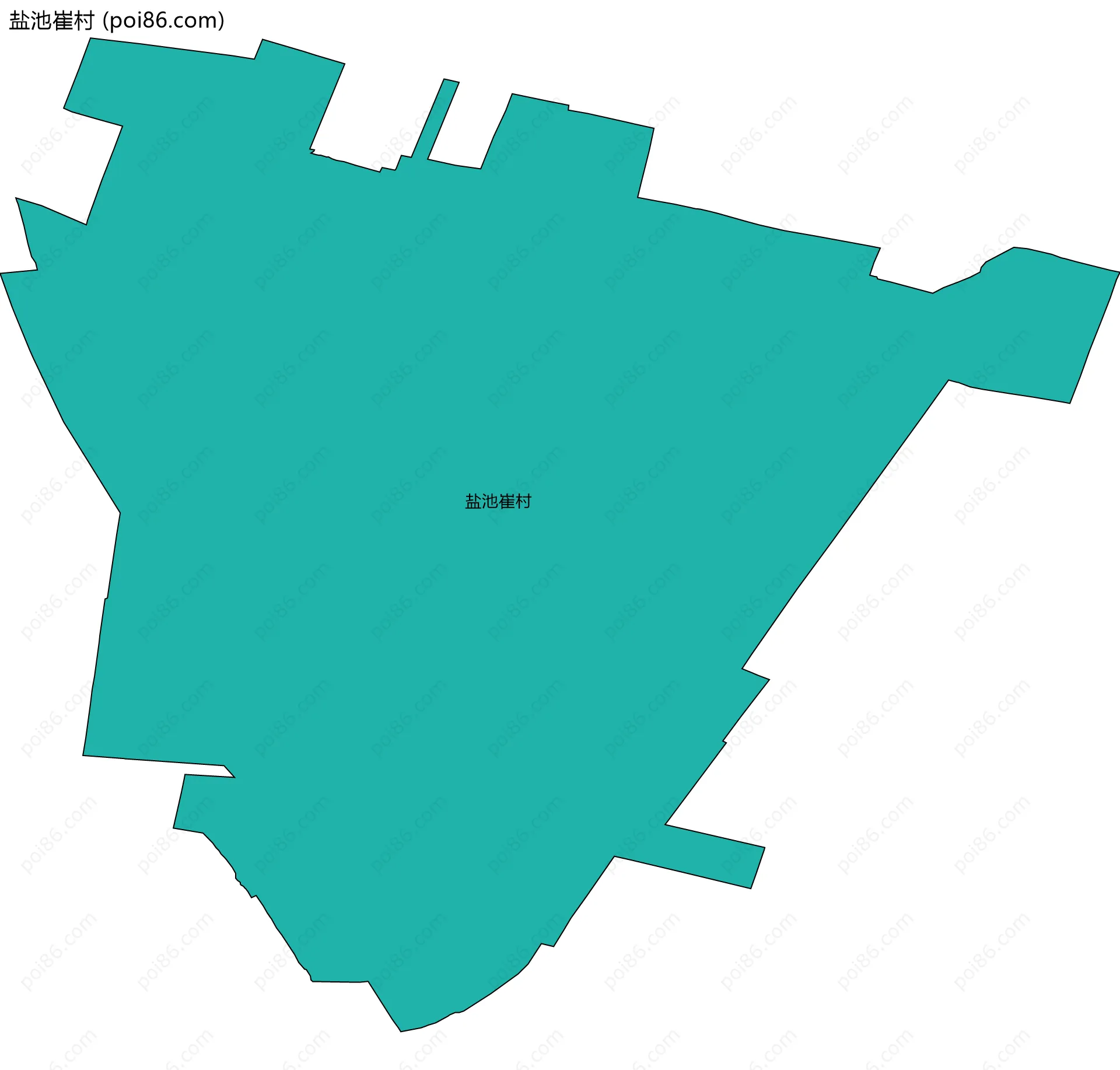 盐池崔村边界地图