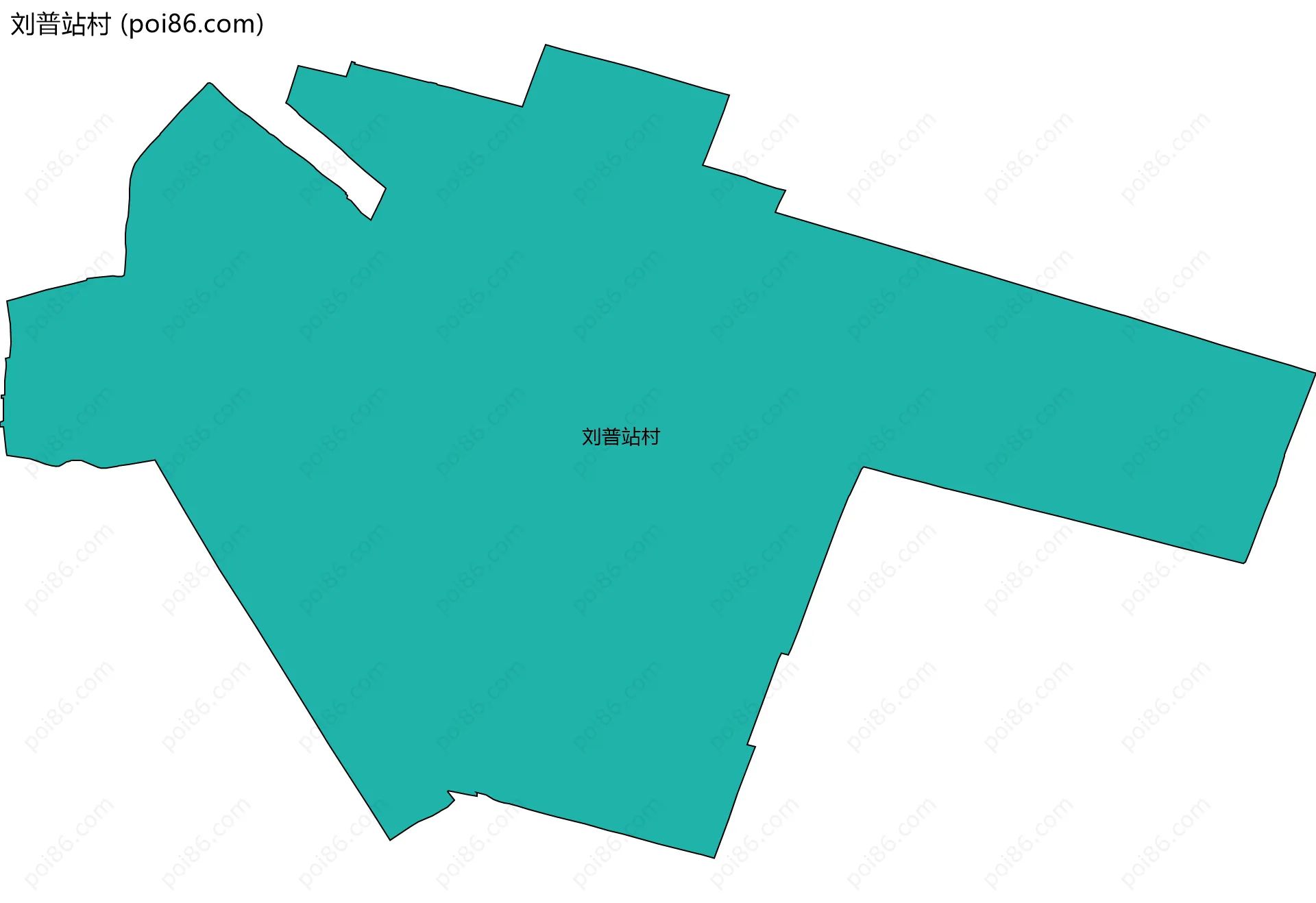 刘普站村边界地图
