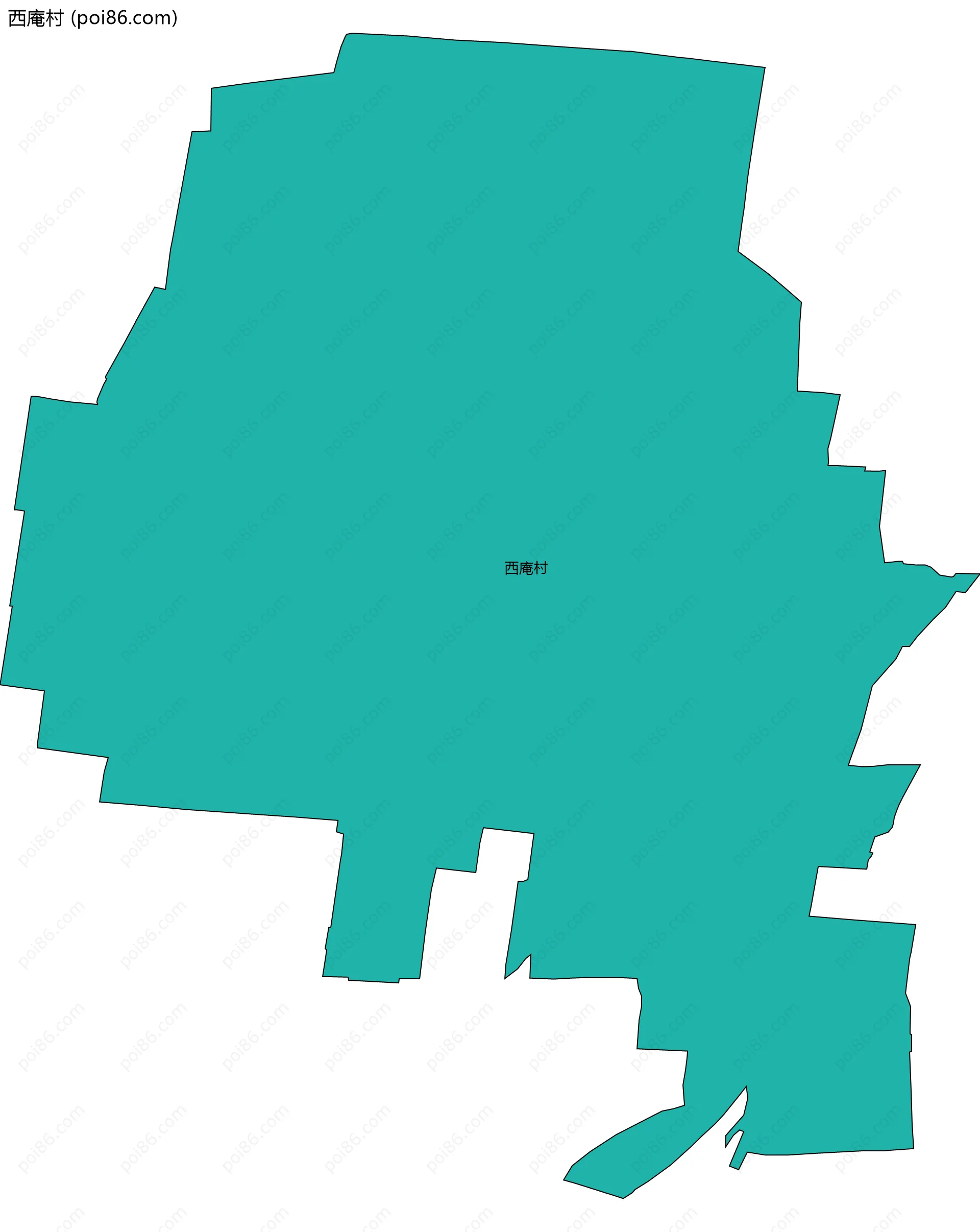 西庵村边界地图