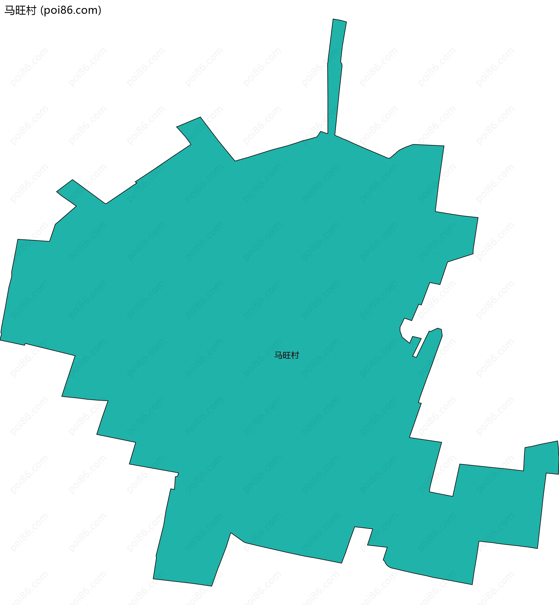 马旺村边界地图