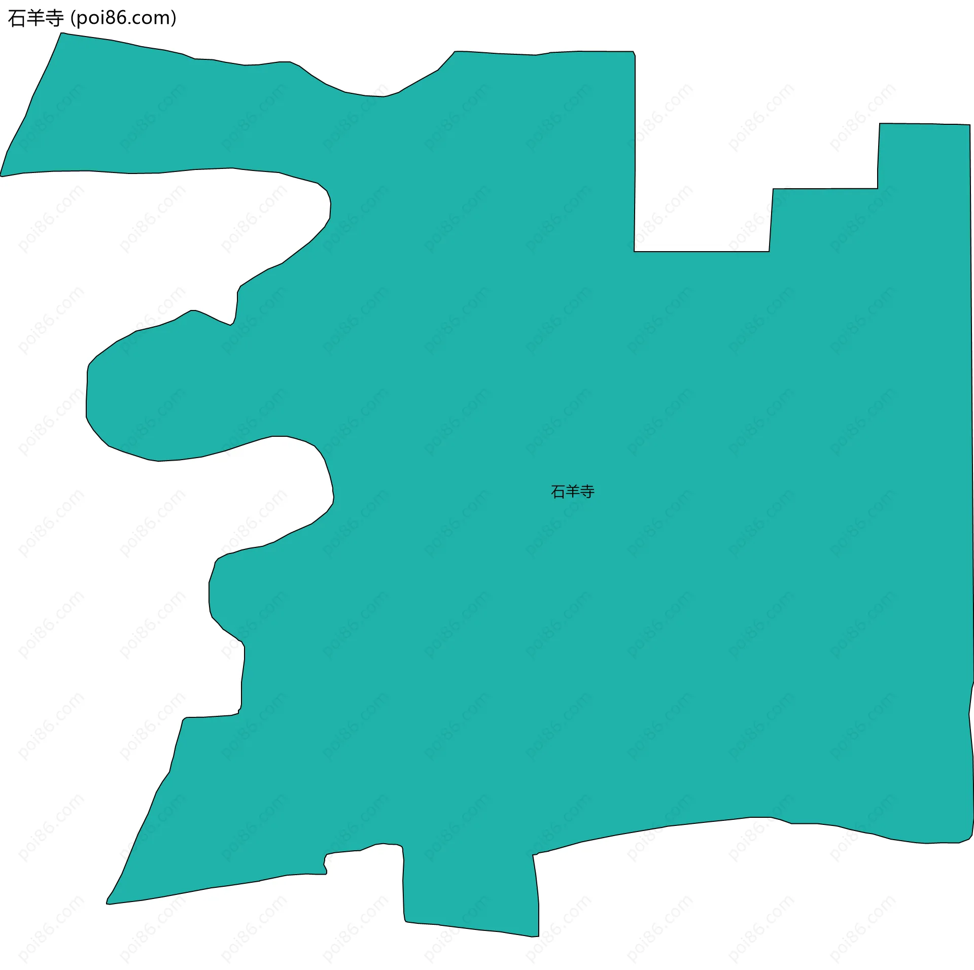 石羊寺边界地图