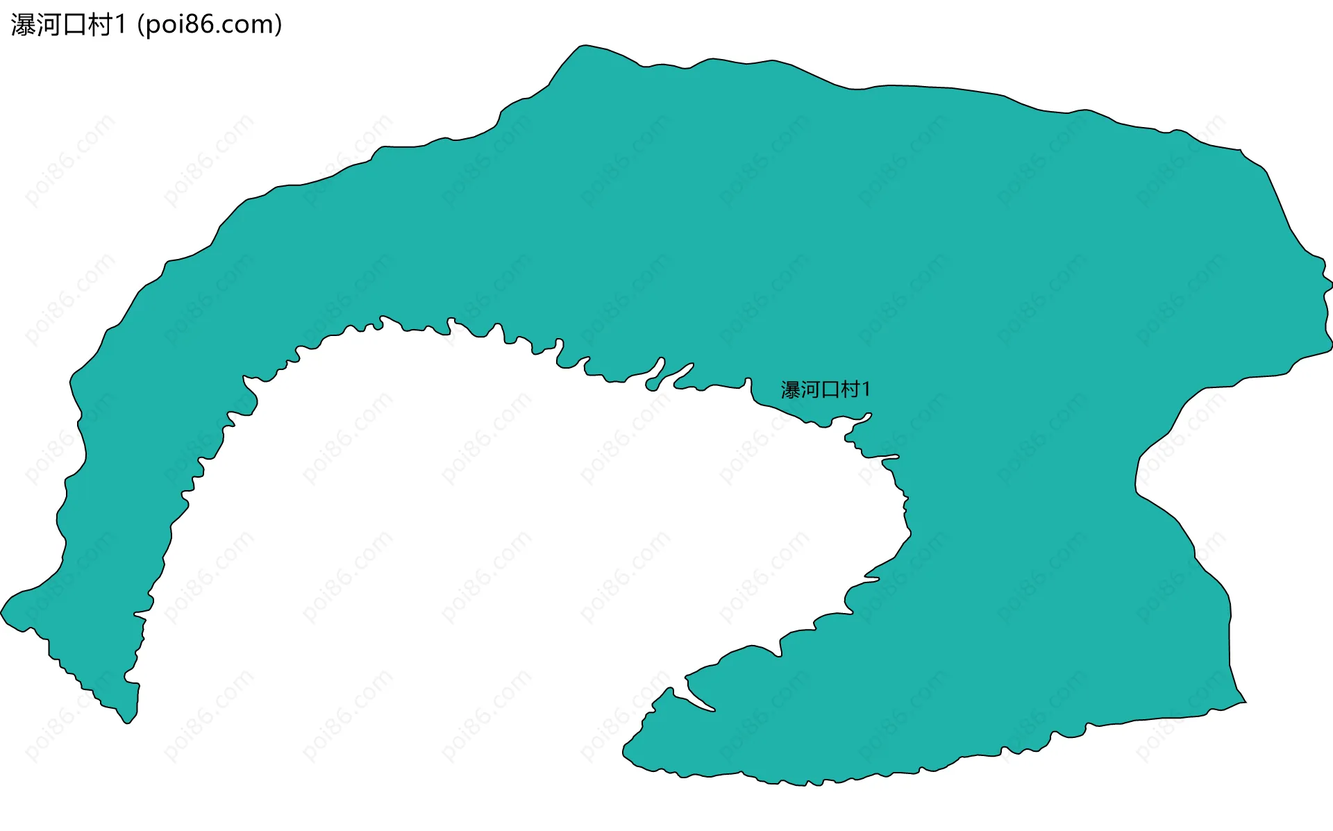 瀑河口村1边界地图