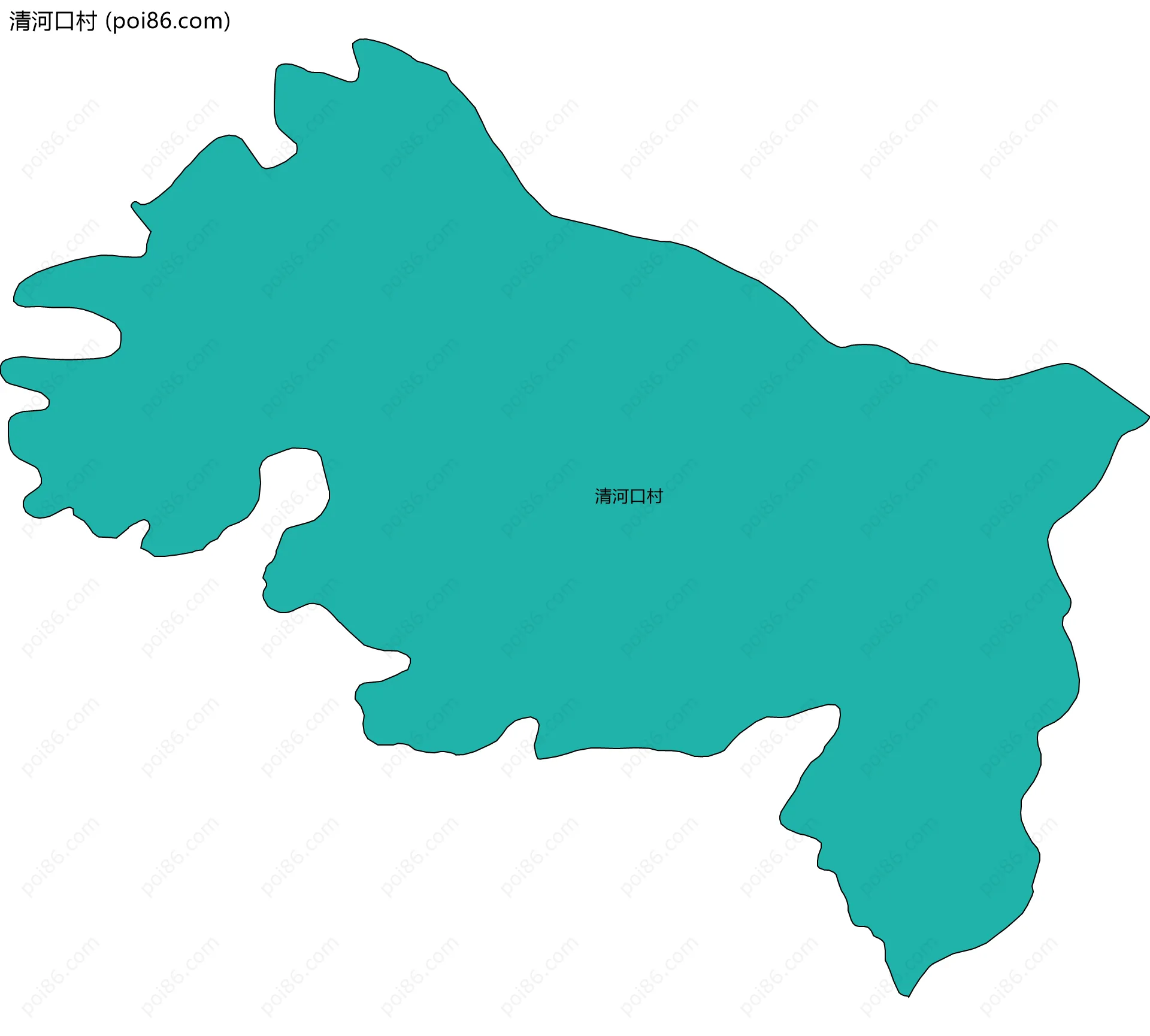 清河口村边界地图