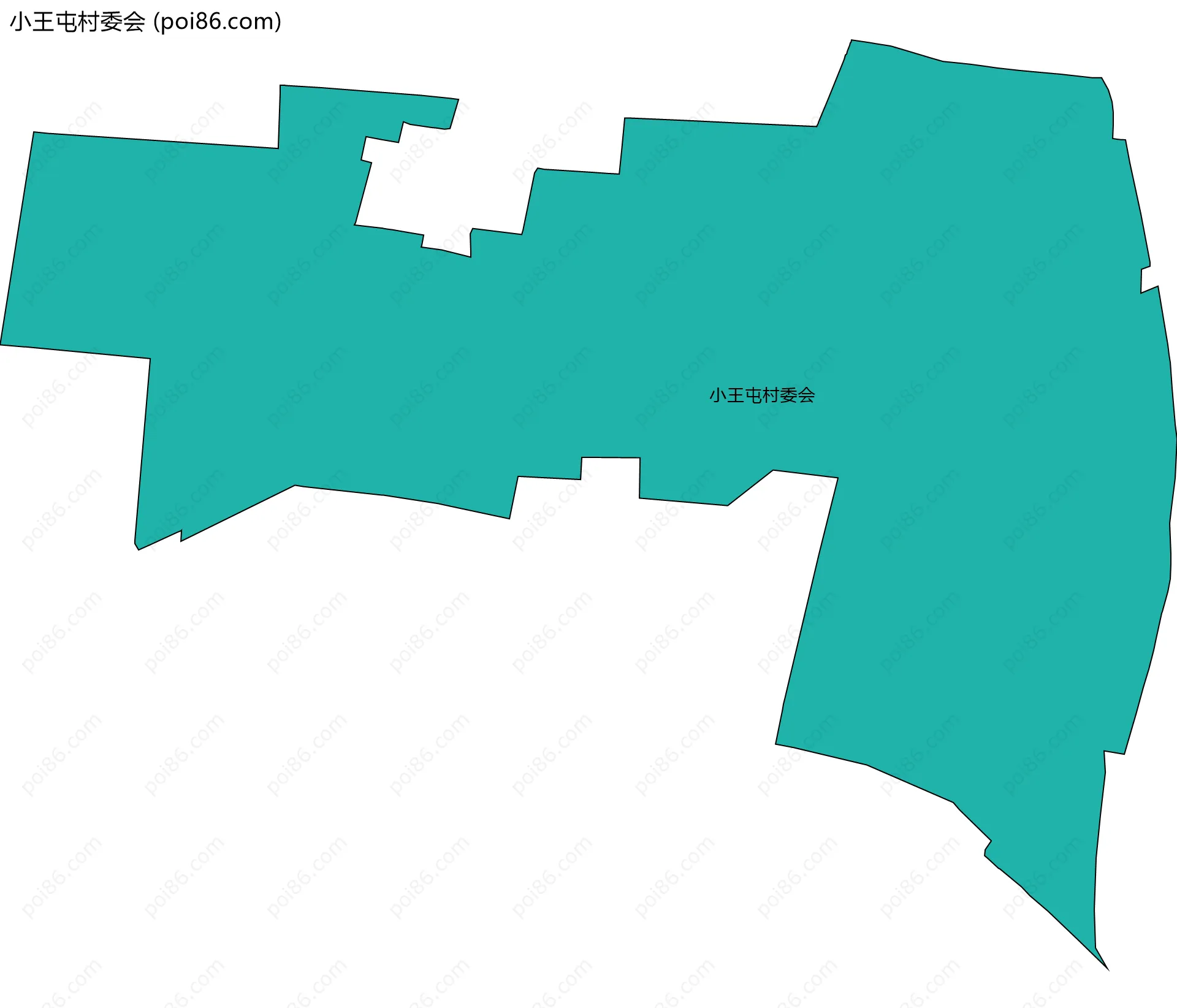 小王屯村委会边界地图
