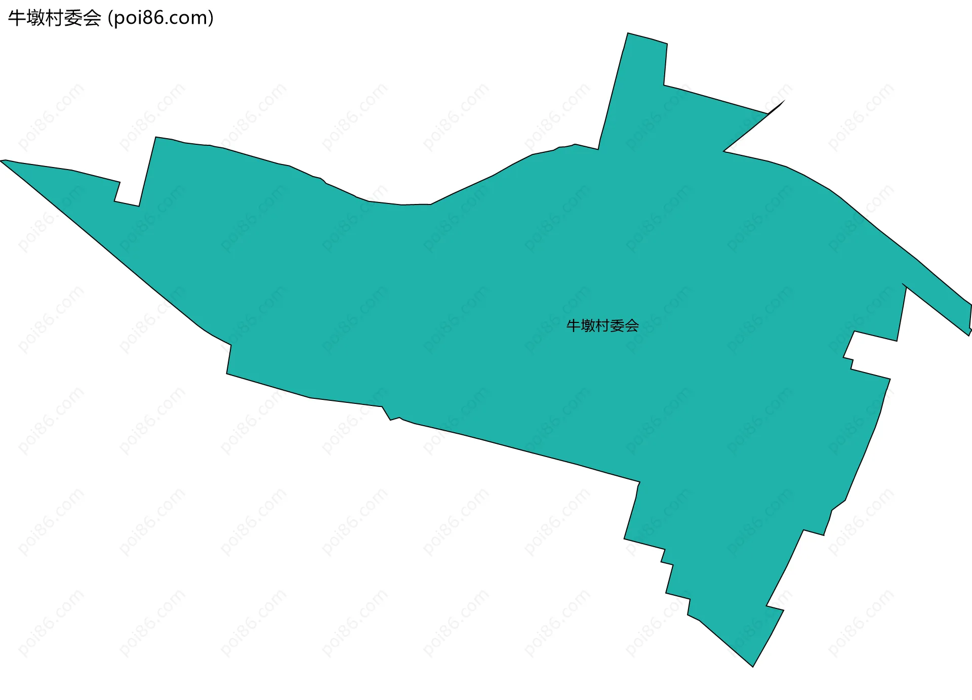 牛墩村委会边界地图
