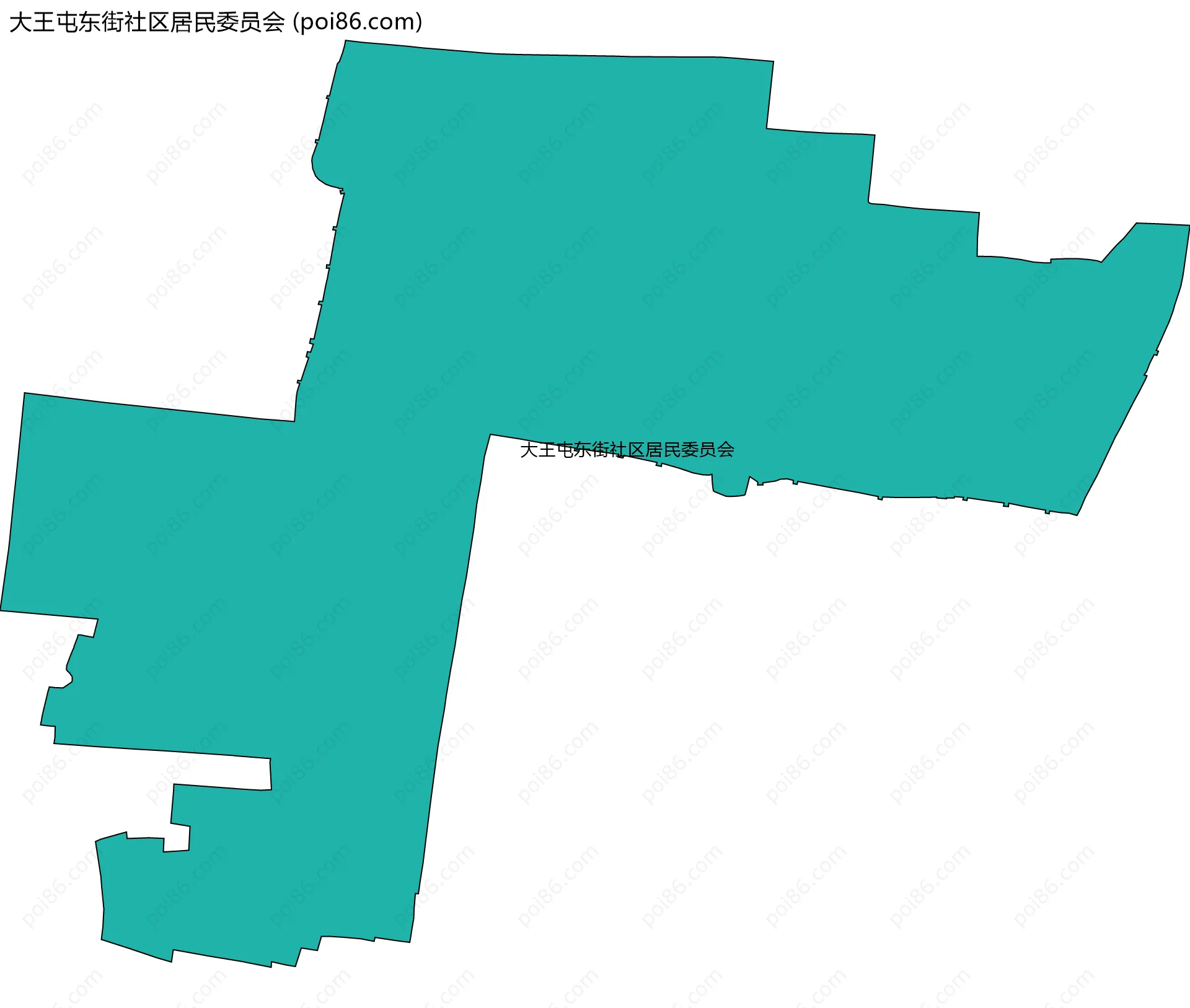 大王屯东街社区居民委员会边界地图