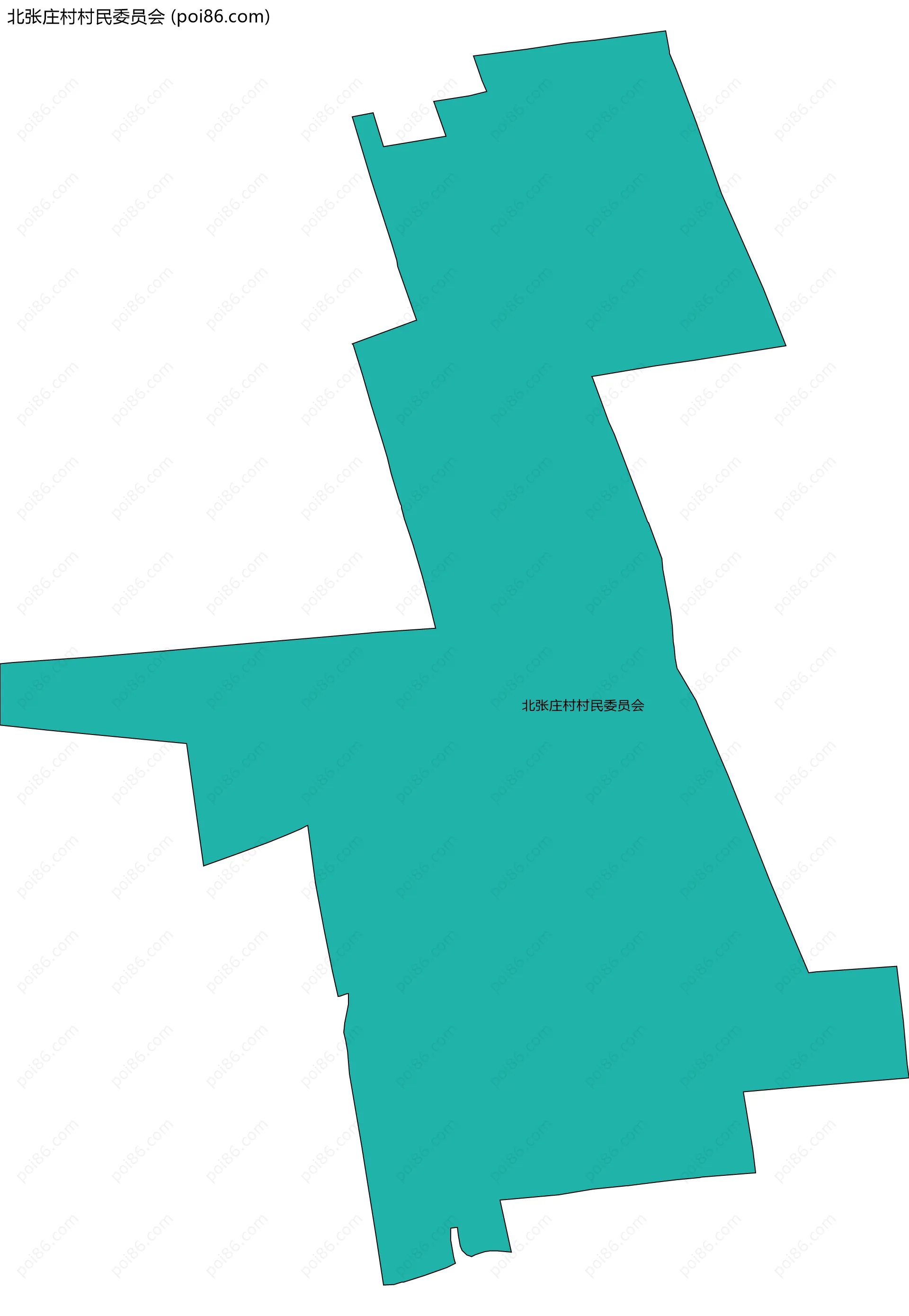 北张庄村村民委员会边界地图