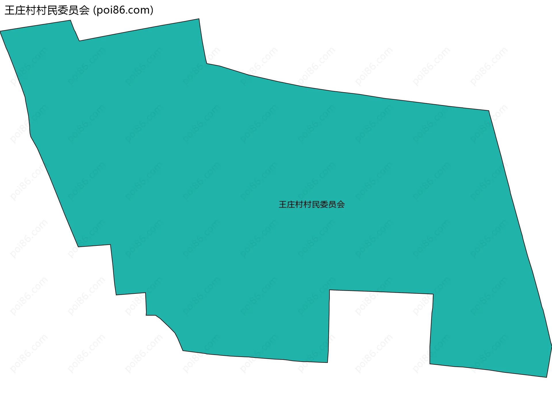 王庄村村民委员会边界地图