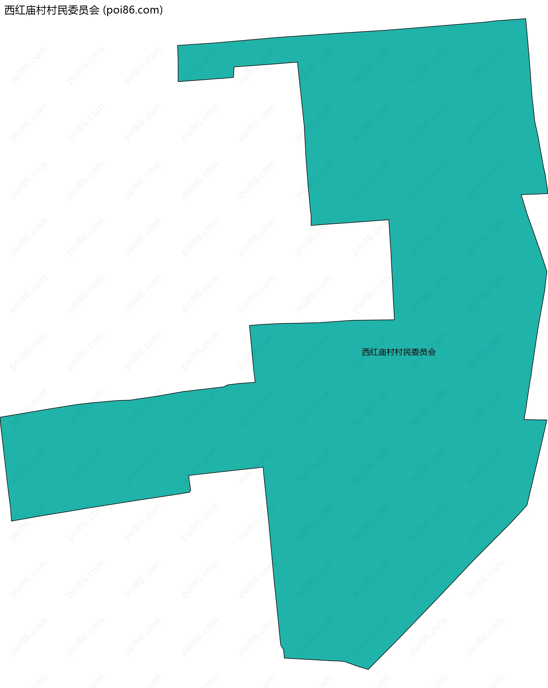 西红庙村村民委员会边界地图