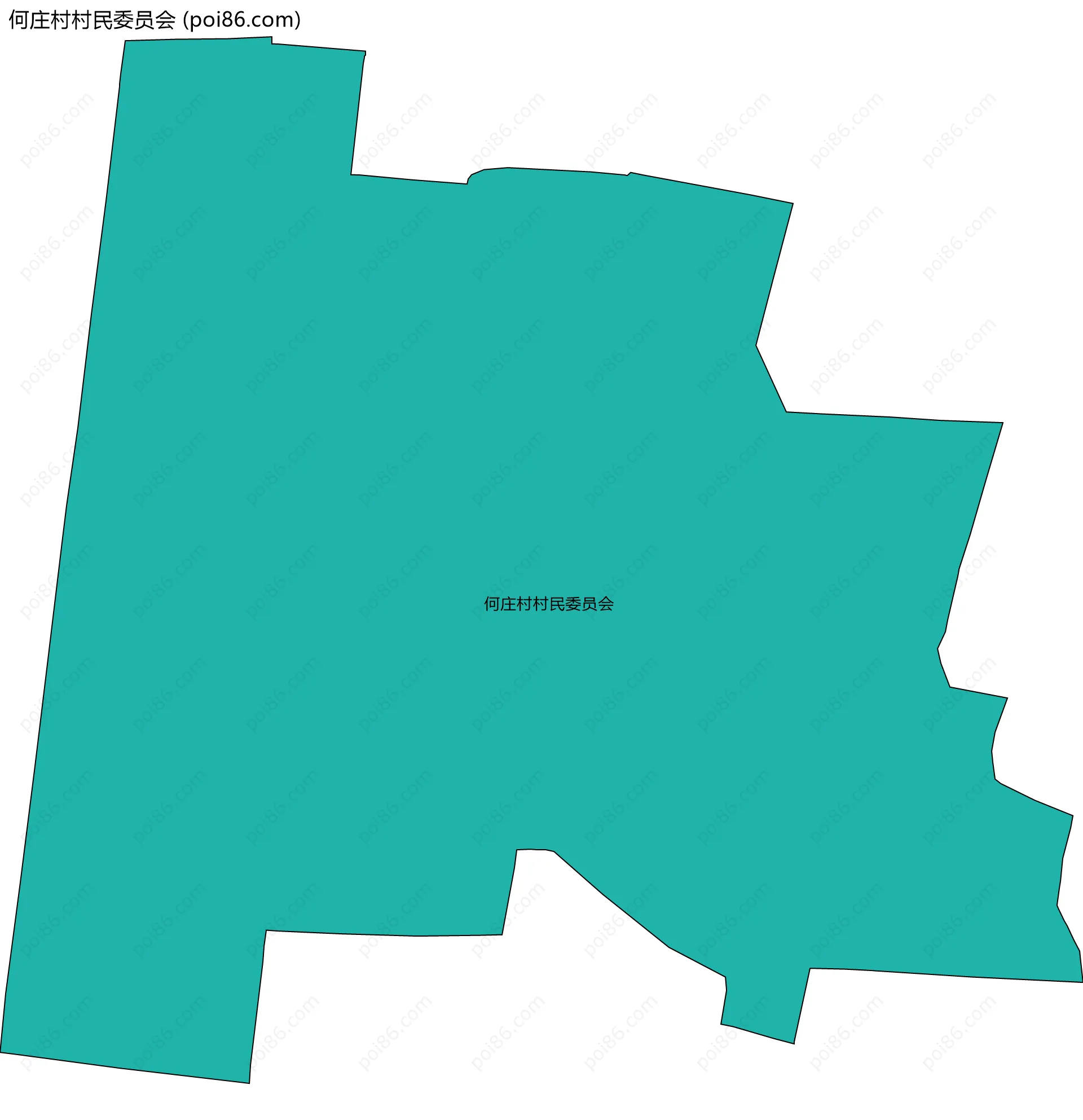 何庄村村民委员会边界地图