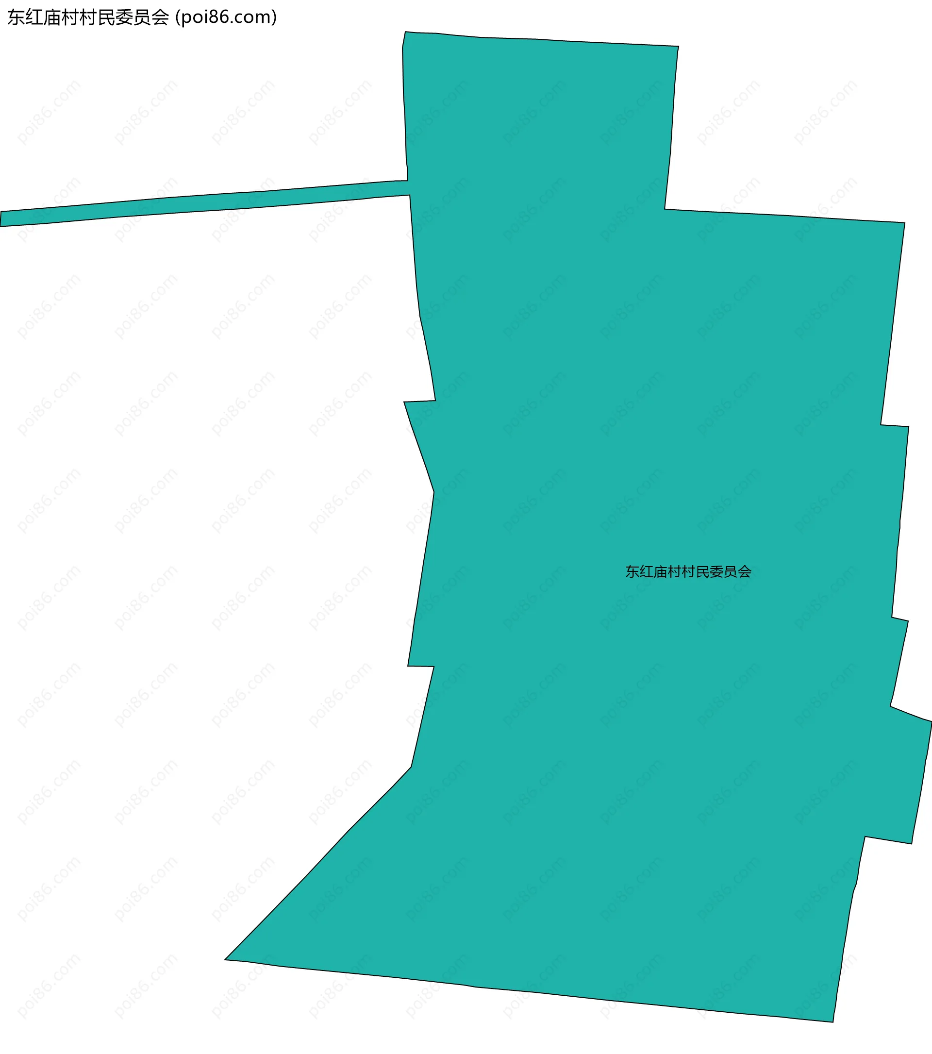 东红庙村村民委员会边界地图