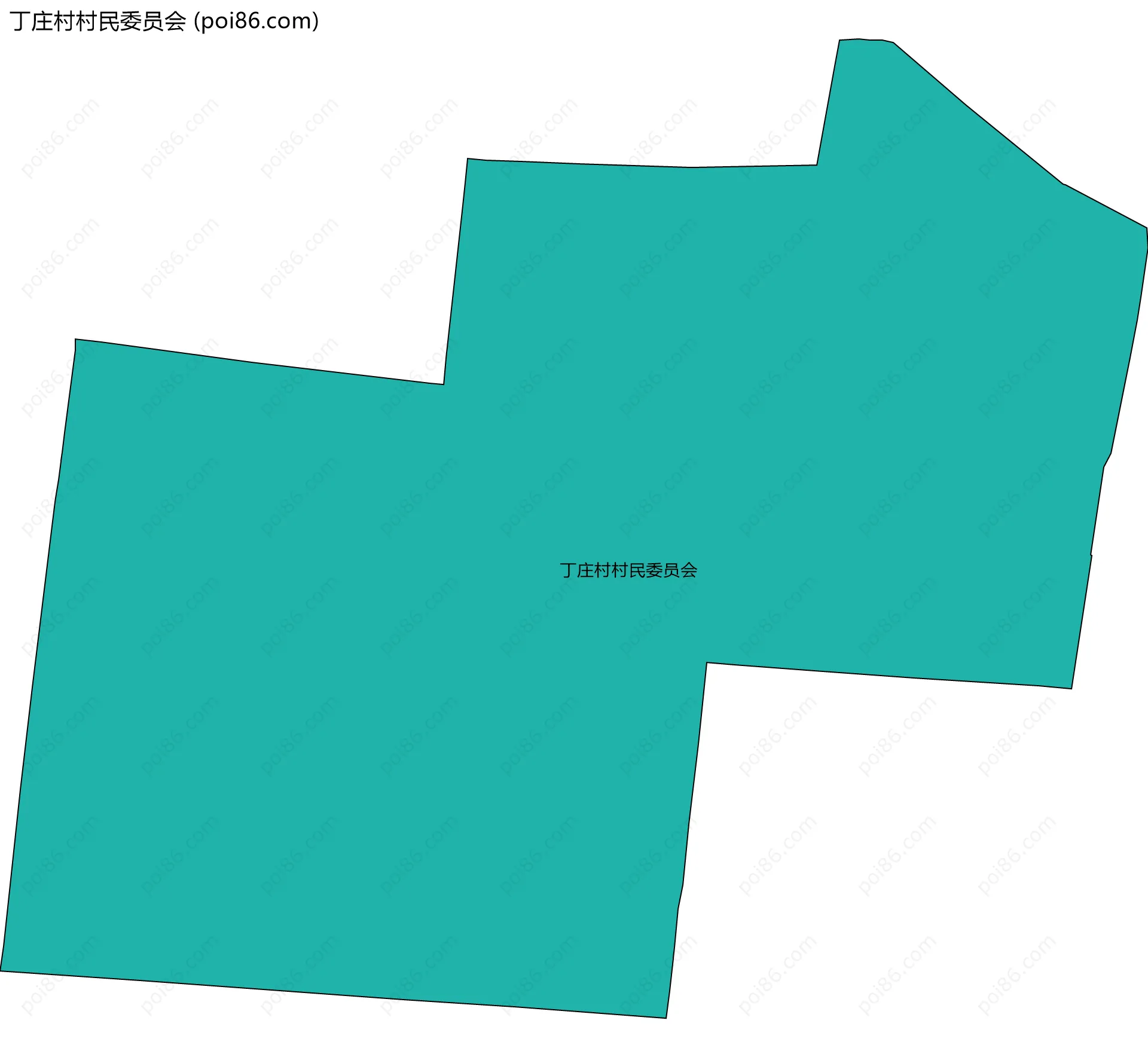 丁庄村村民委员会边界地图