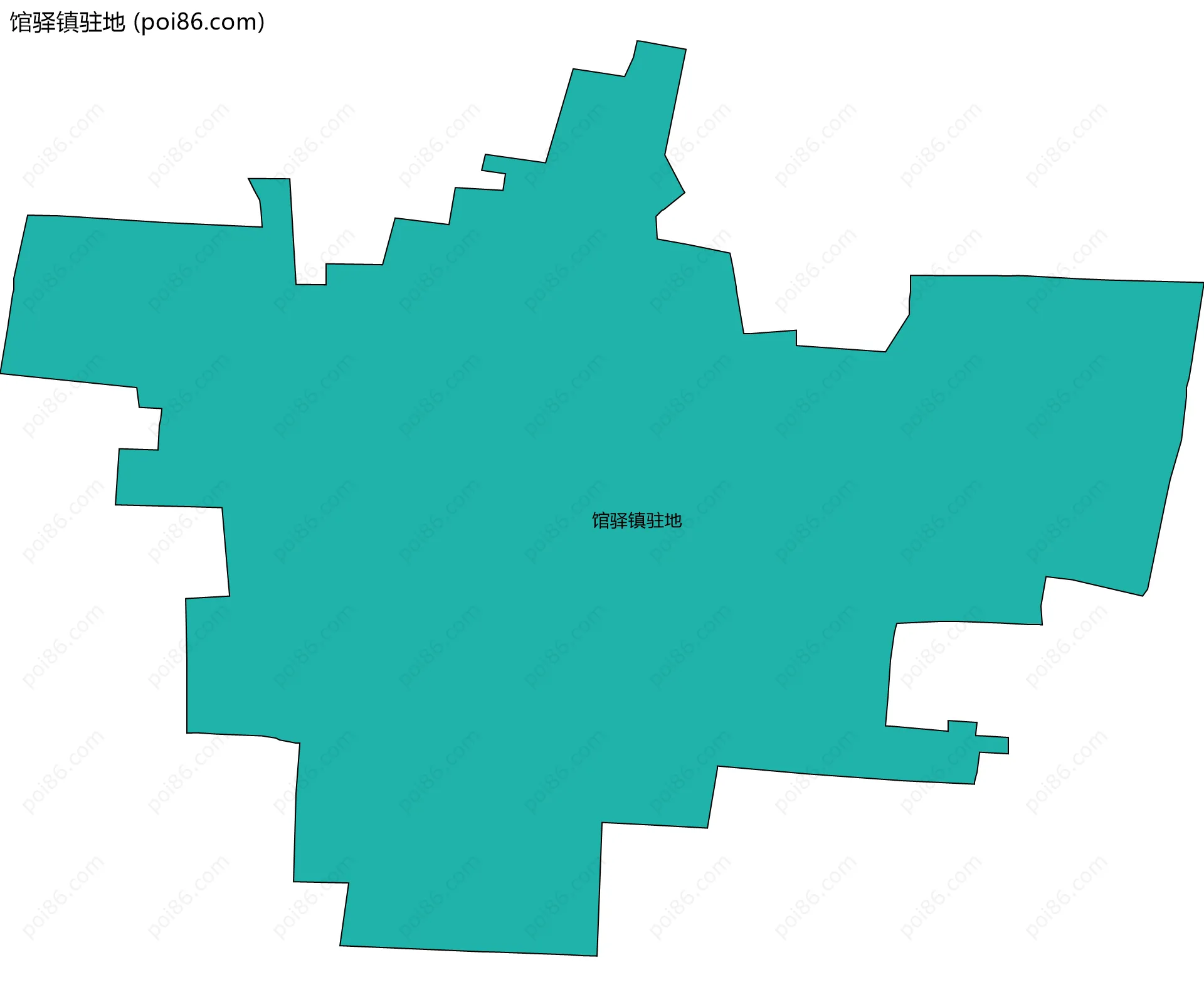 馆驿镇驻地边界地图
