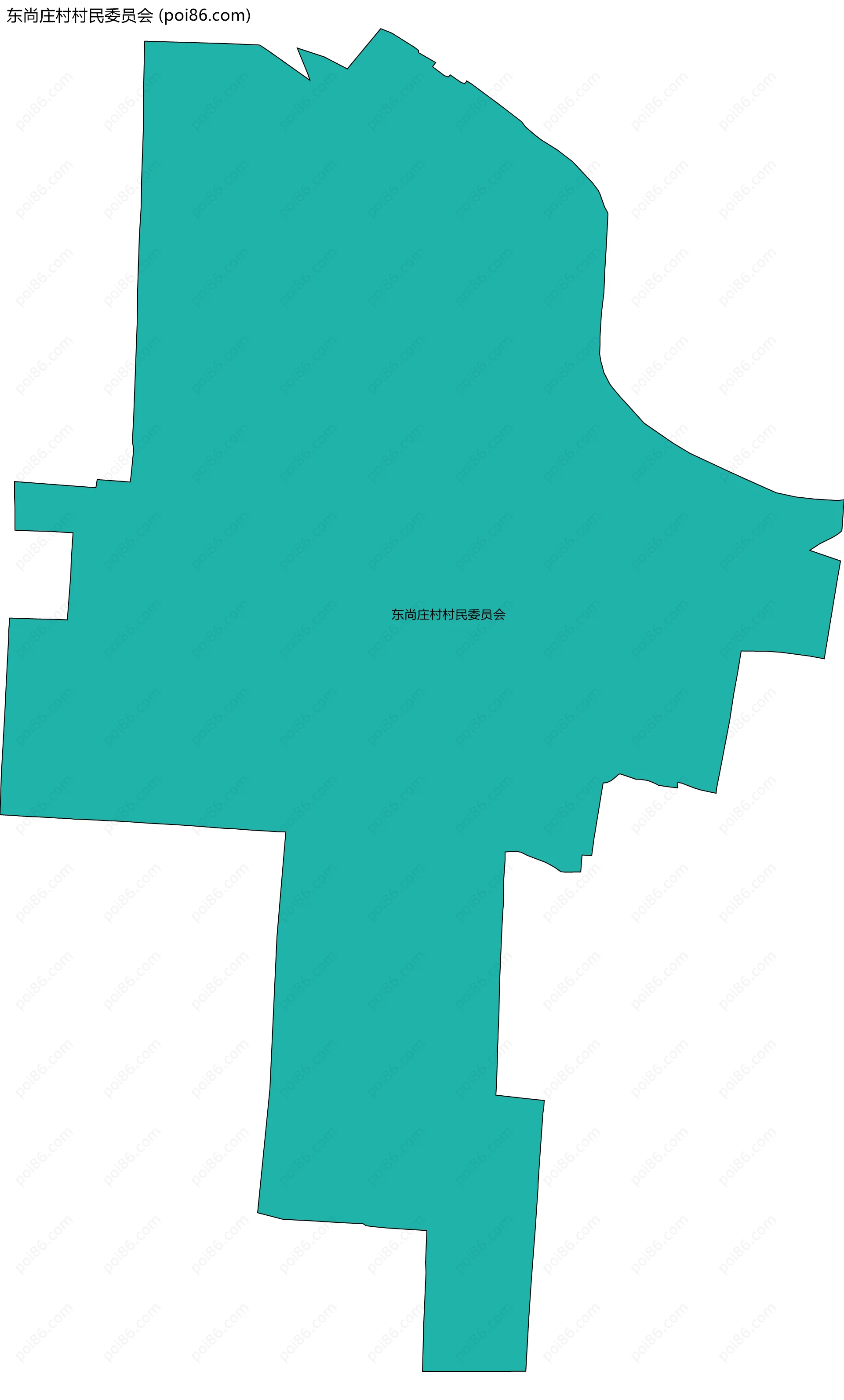 东尚庄村村民委员会边界地图