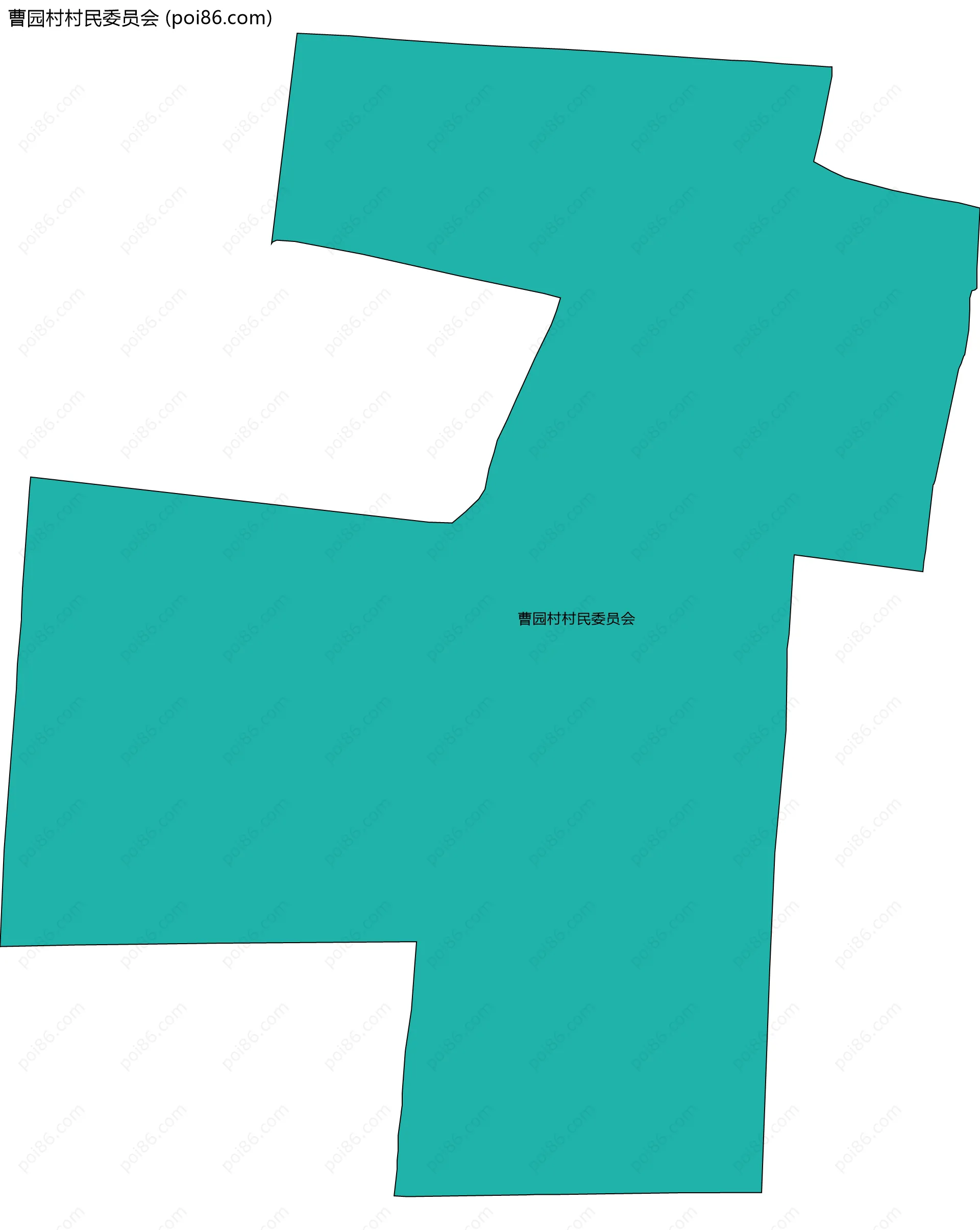 曹园村村民委员会边界地图