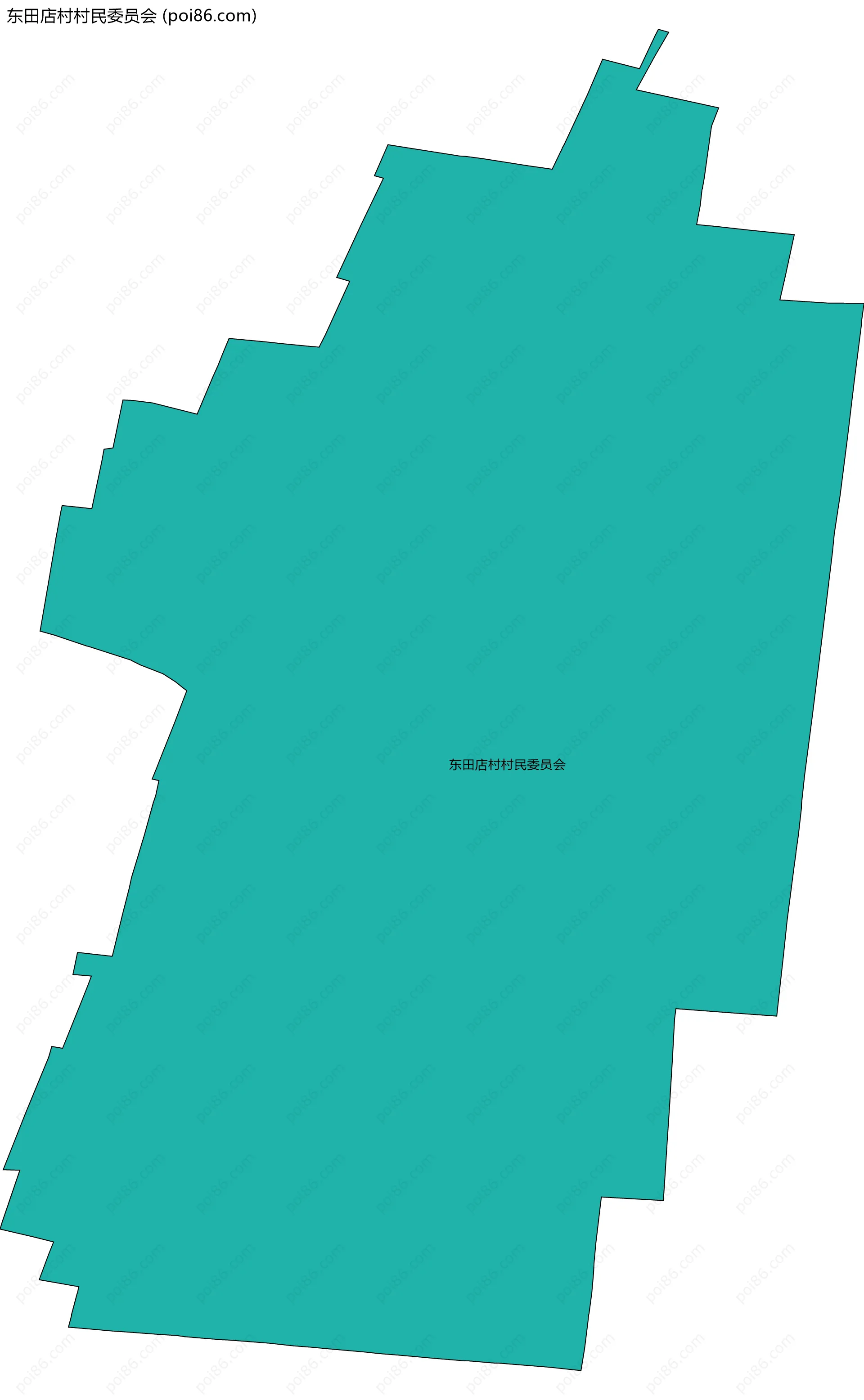 东田店村村民委员会边界地图