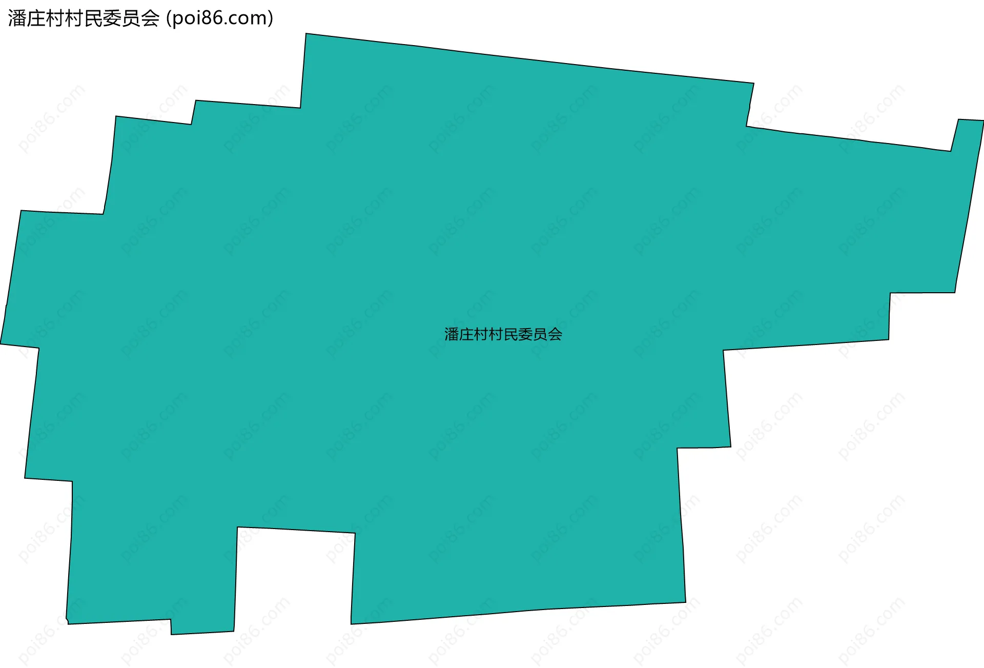 潘庄村村民委员会边界地图
