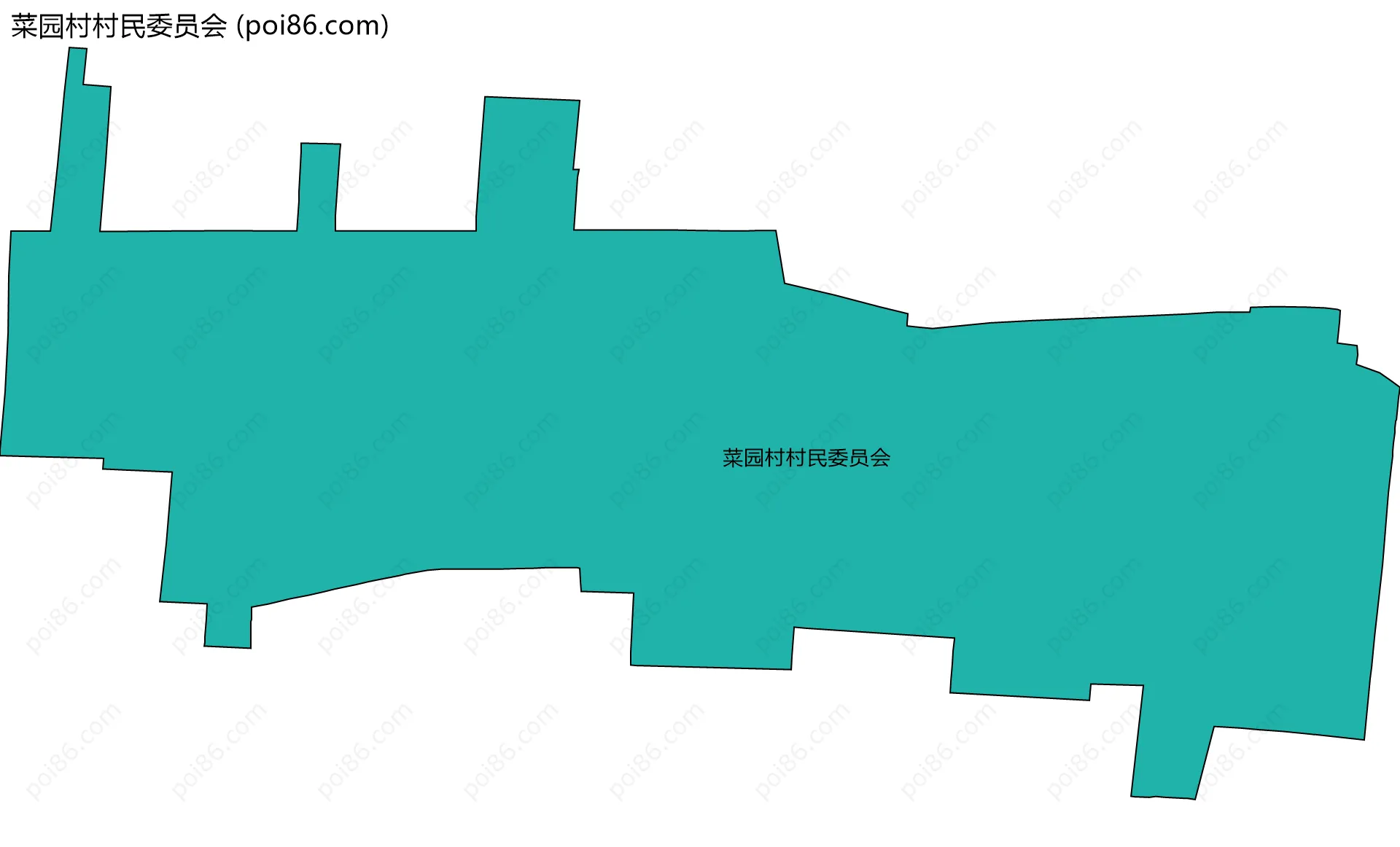 菜园村村民委员会边界地图