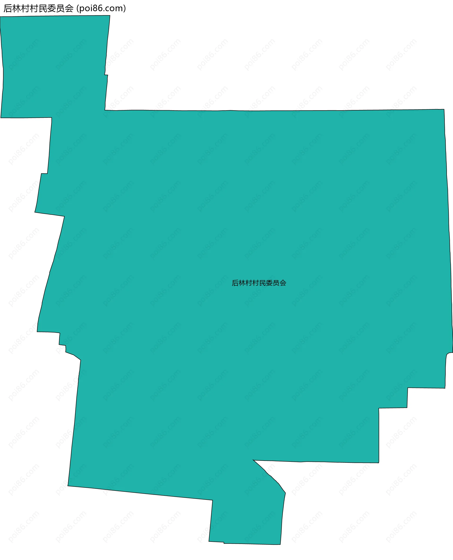 后林村村民委员会边界地图