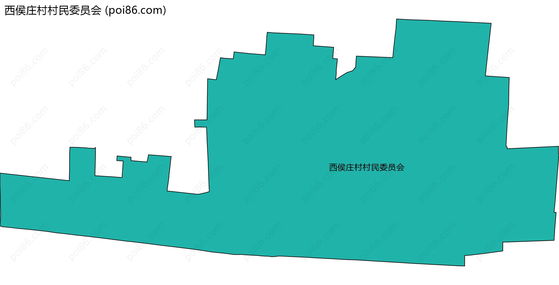 西侯庄村村民委员会边界地图