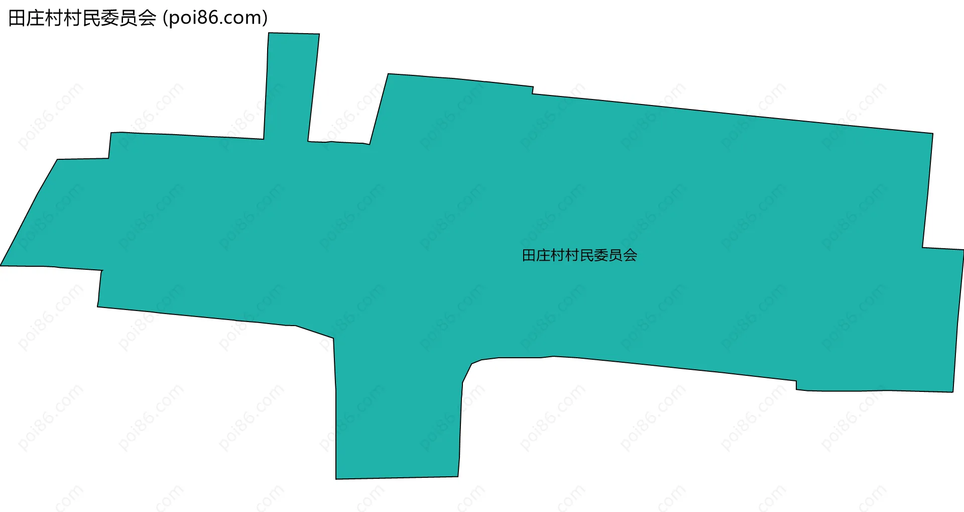 田庄村村民委员会边界地图