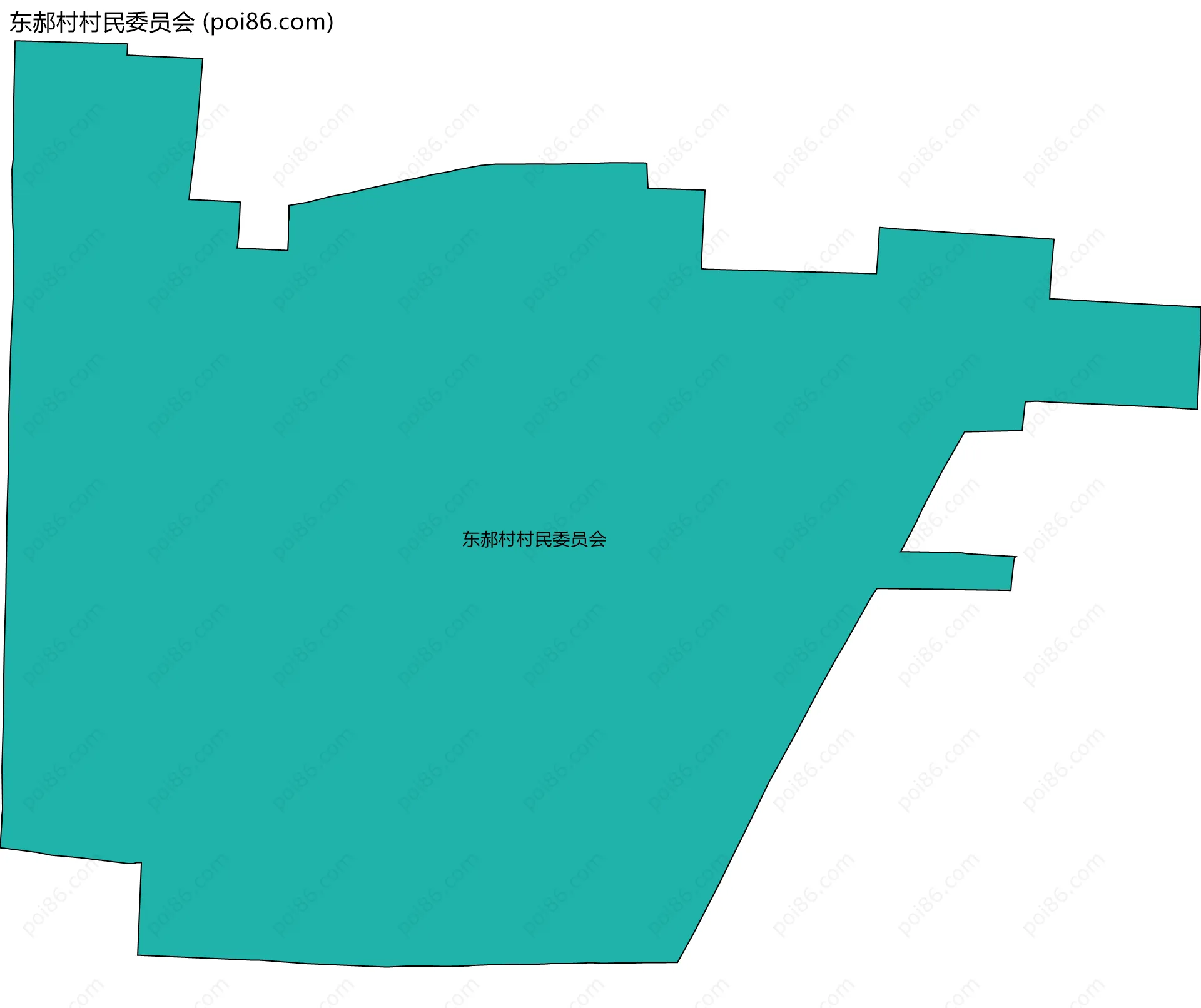 东郝村村民委员会边界地图