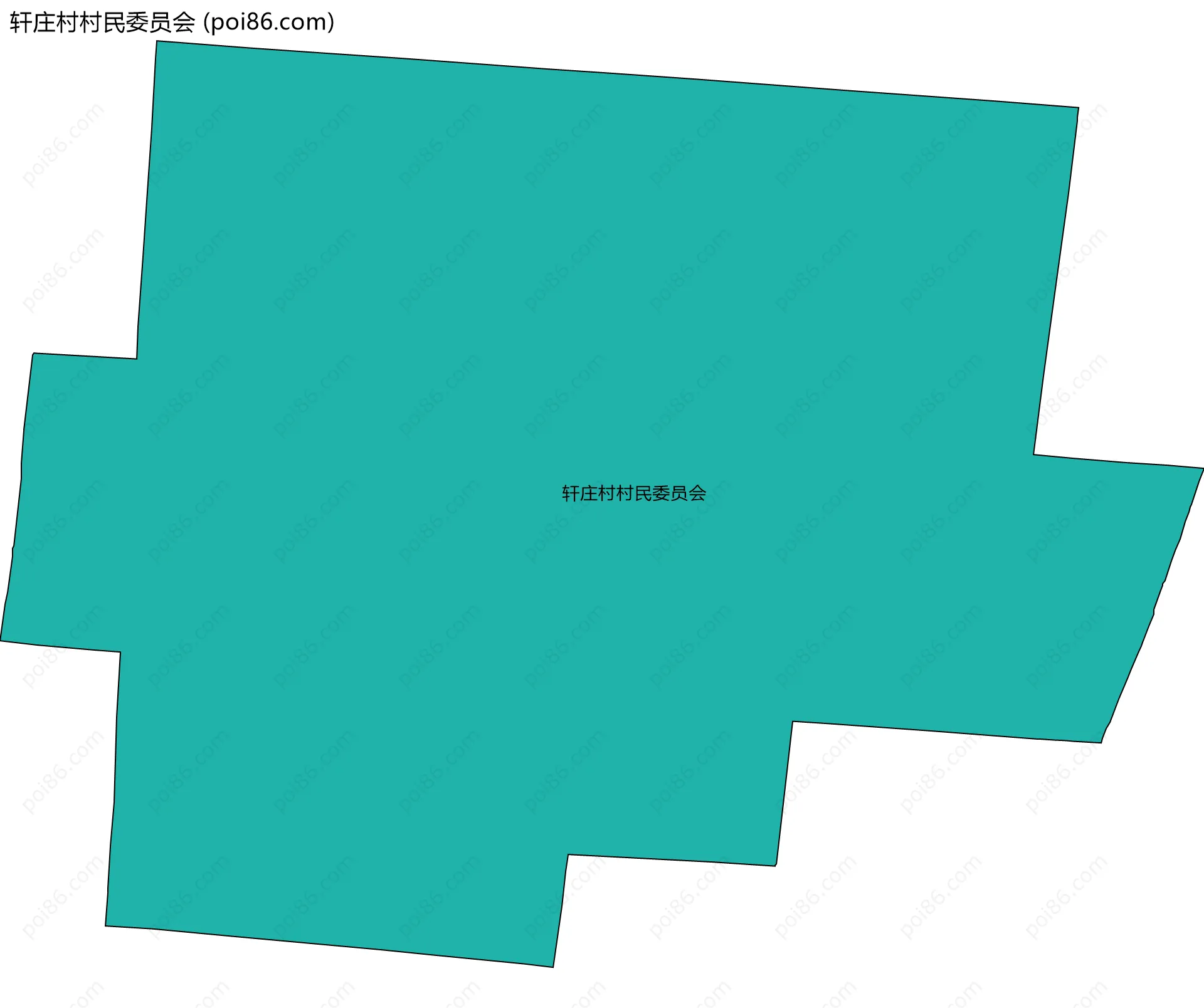 轩庄村村民委员会边界地图