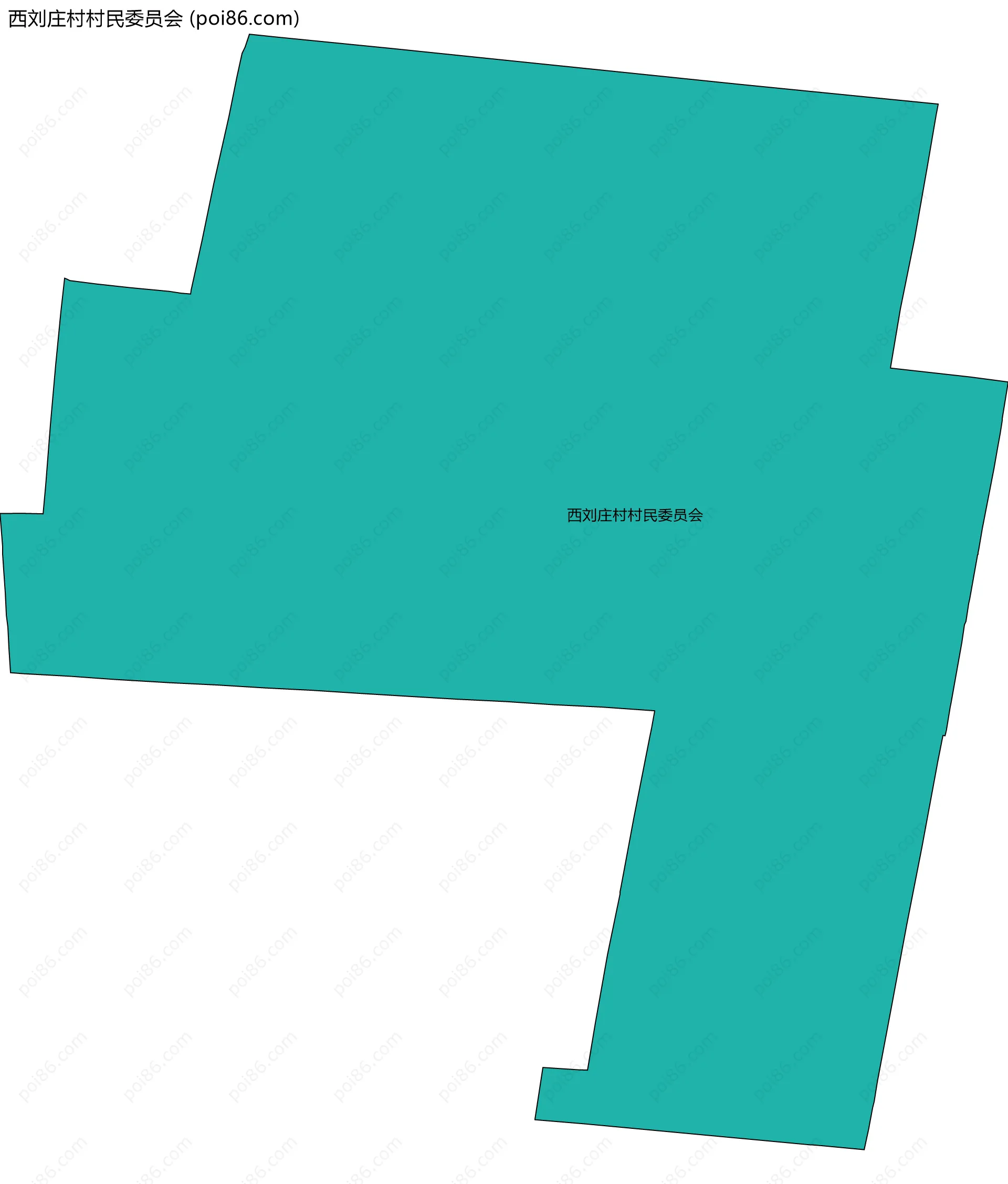 西刘庄村村民委员会边界地图