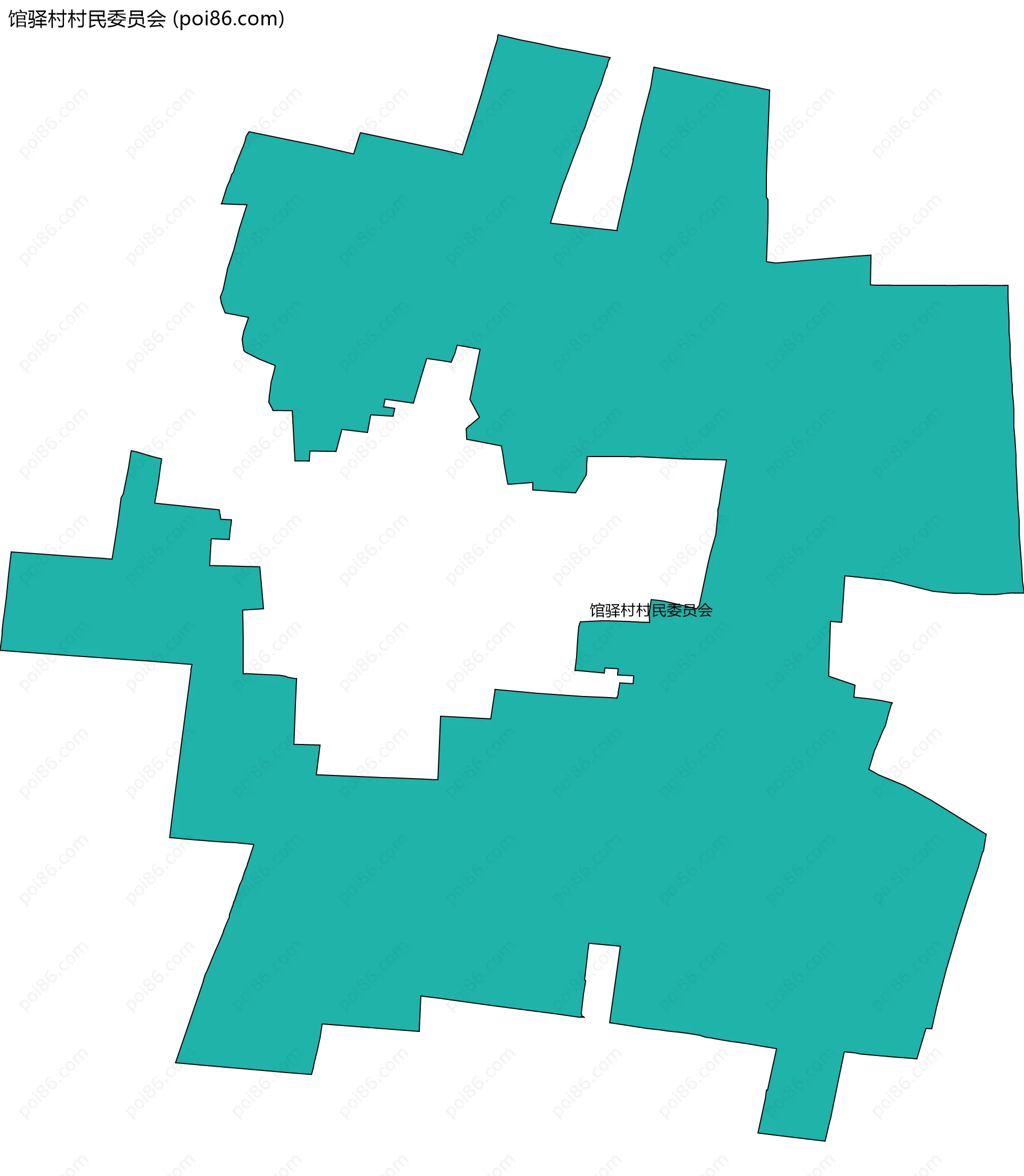 馆驿村村民委员会边界地图