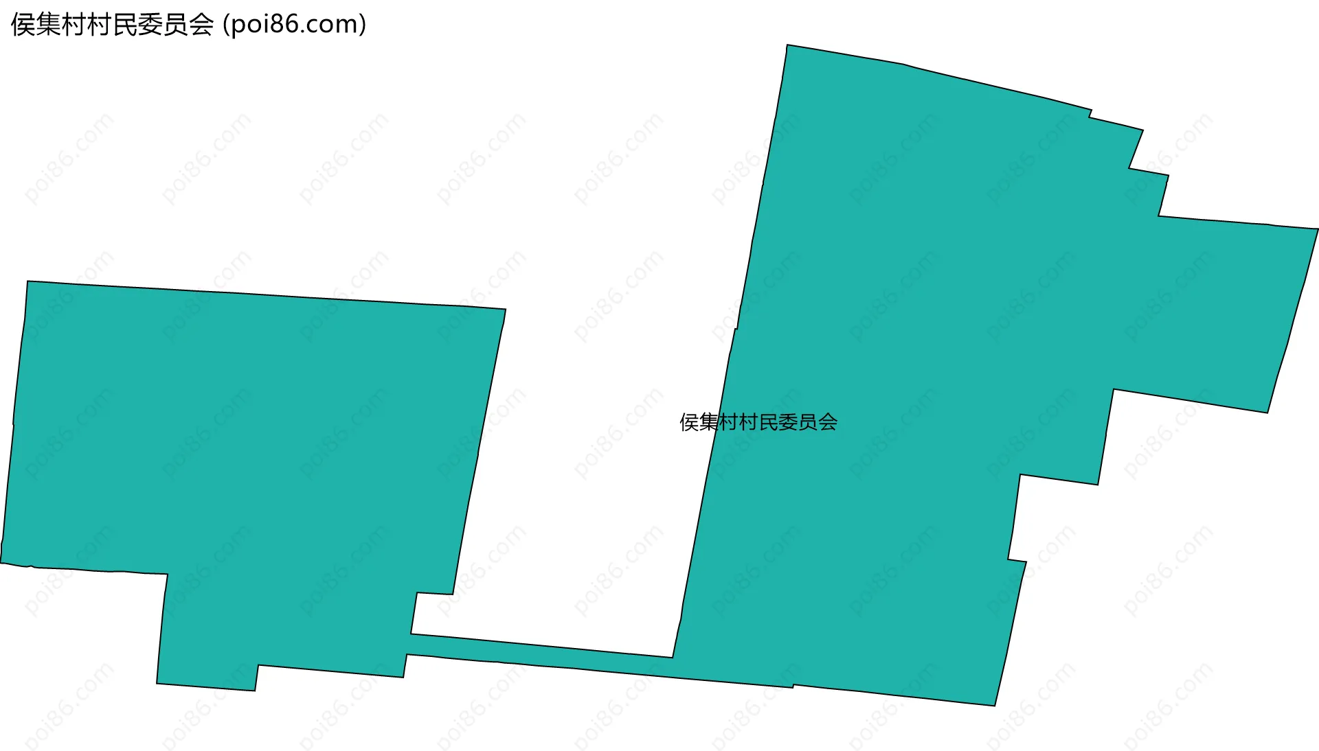 侯集村村民委员会边界地图