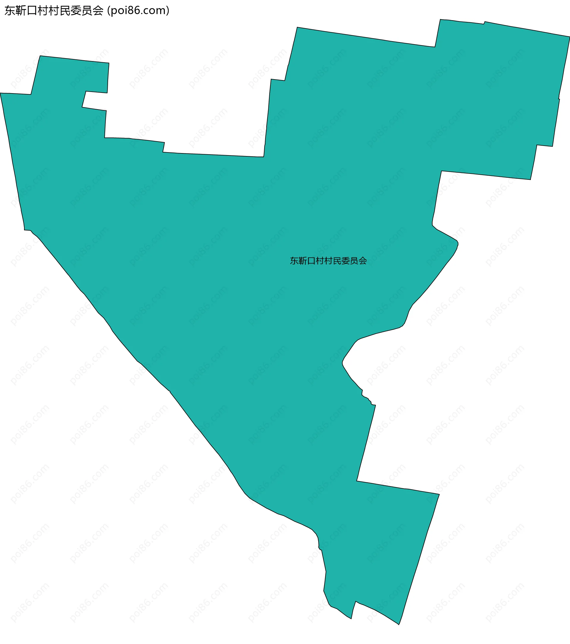 东靳口村村民委员会边界地图
