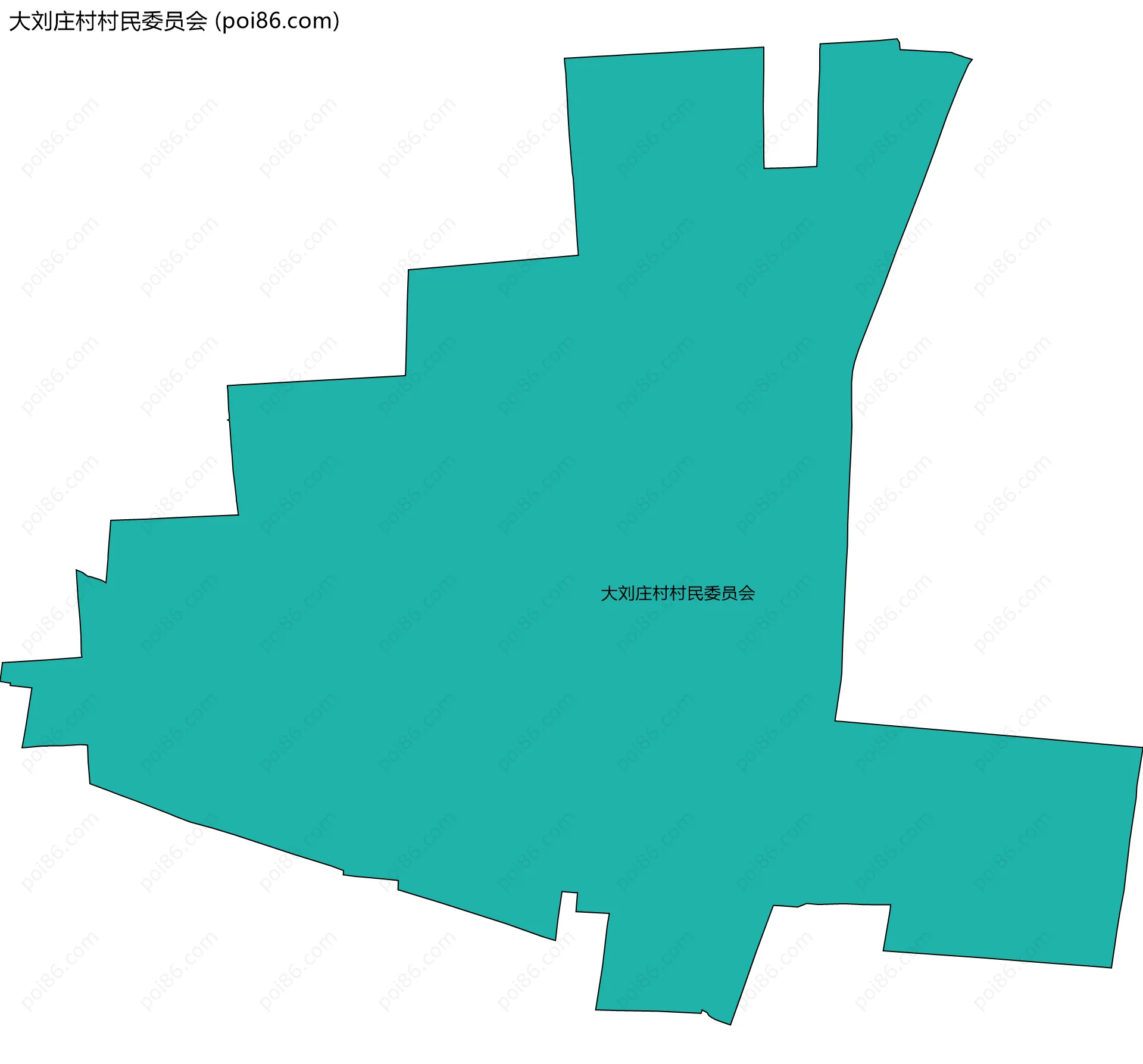 大刘庄村村民委员会边界地图