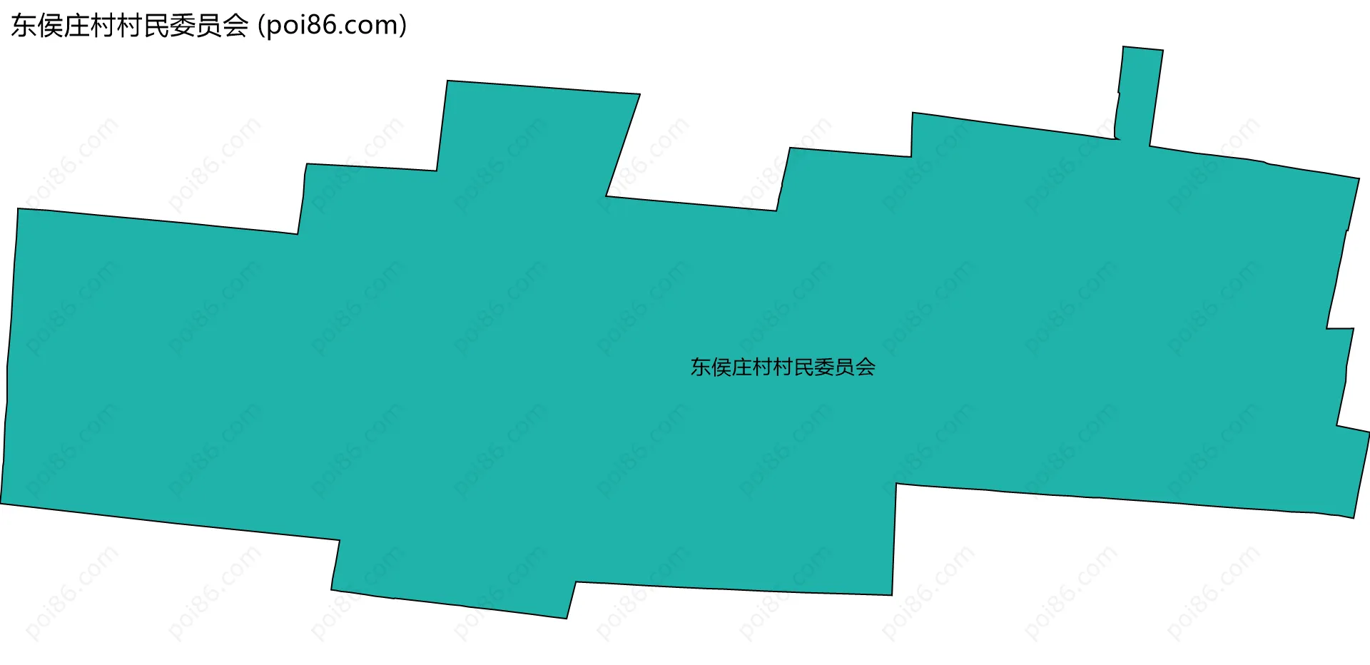 东侯庄村村民委员会边界地图