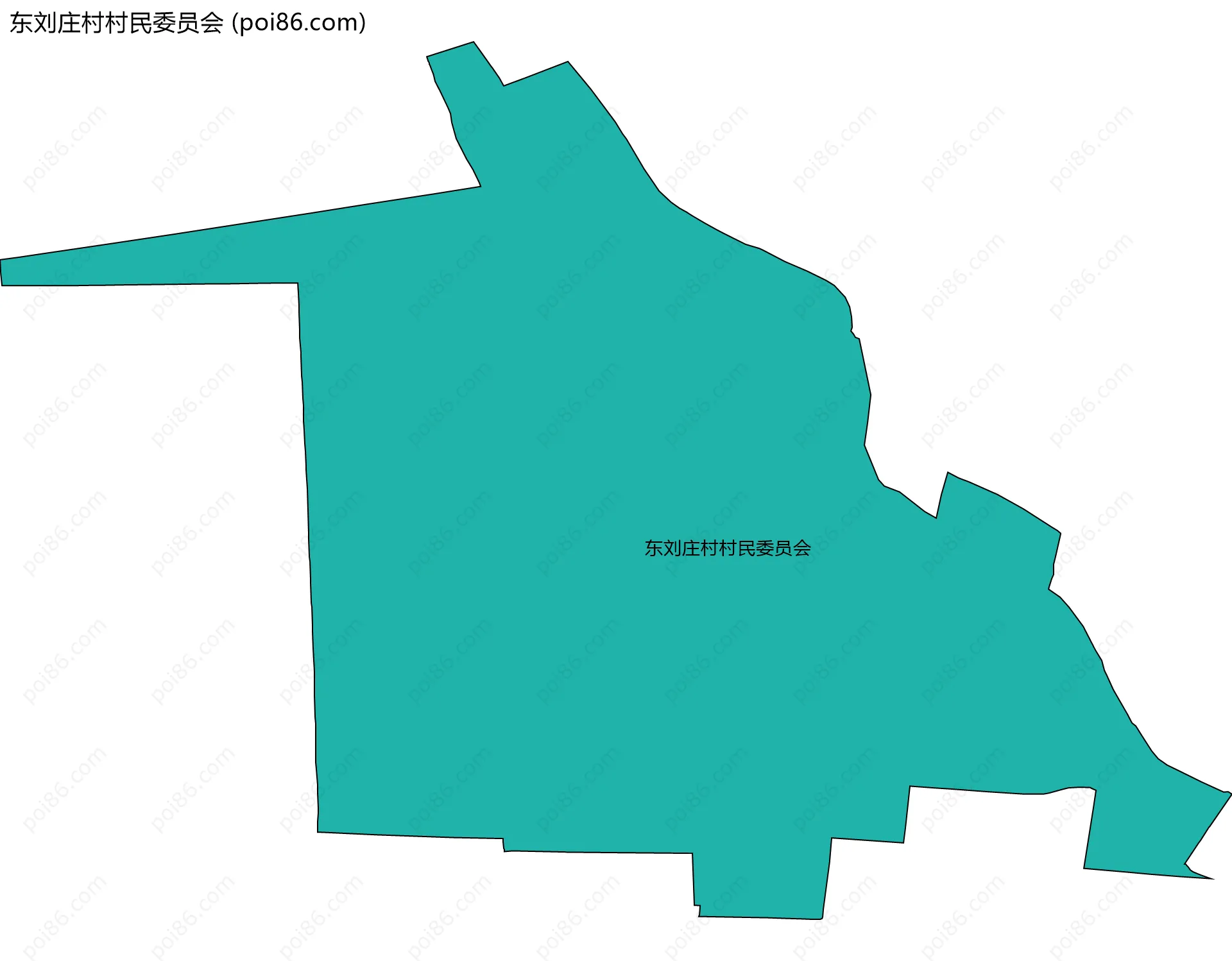 东刘庄村村民委员会边界地图