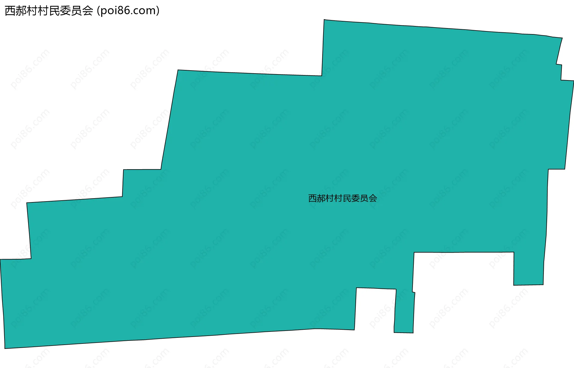 西郝村村民委员会边界地图