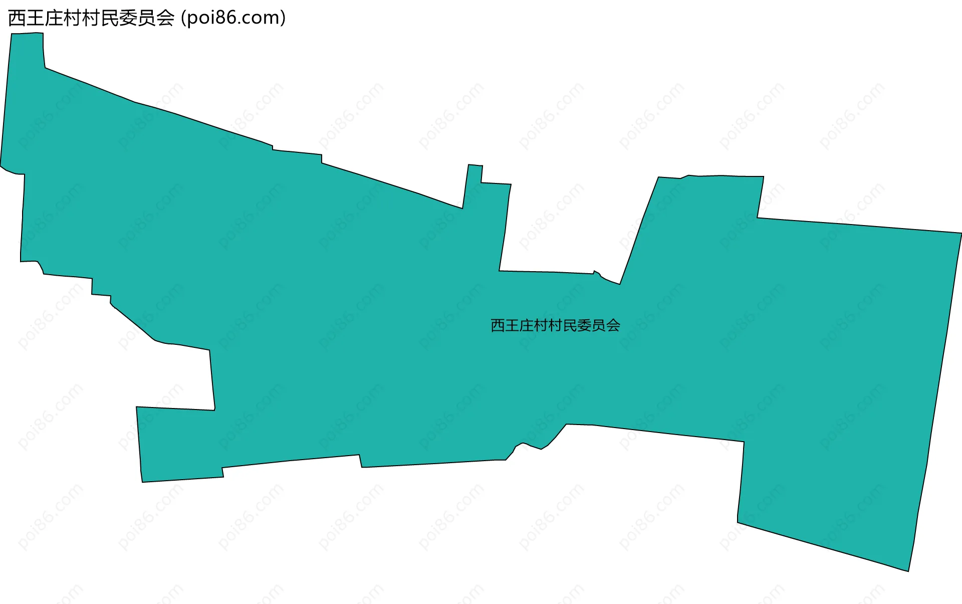西王庄村村民委员会边界地图
