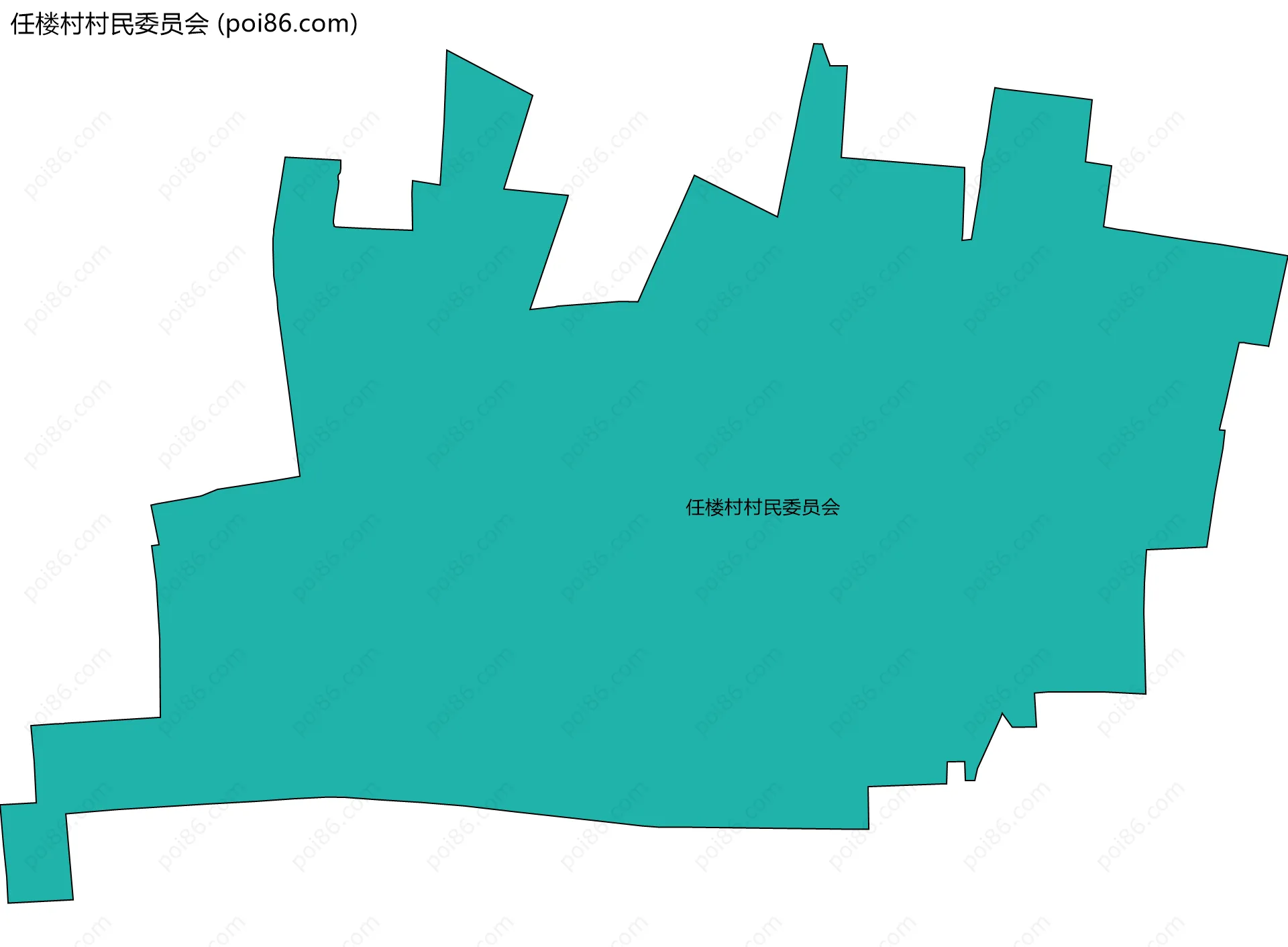 任楼村村民委员会边界地图