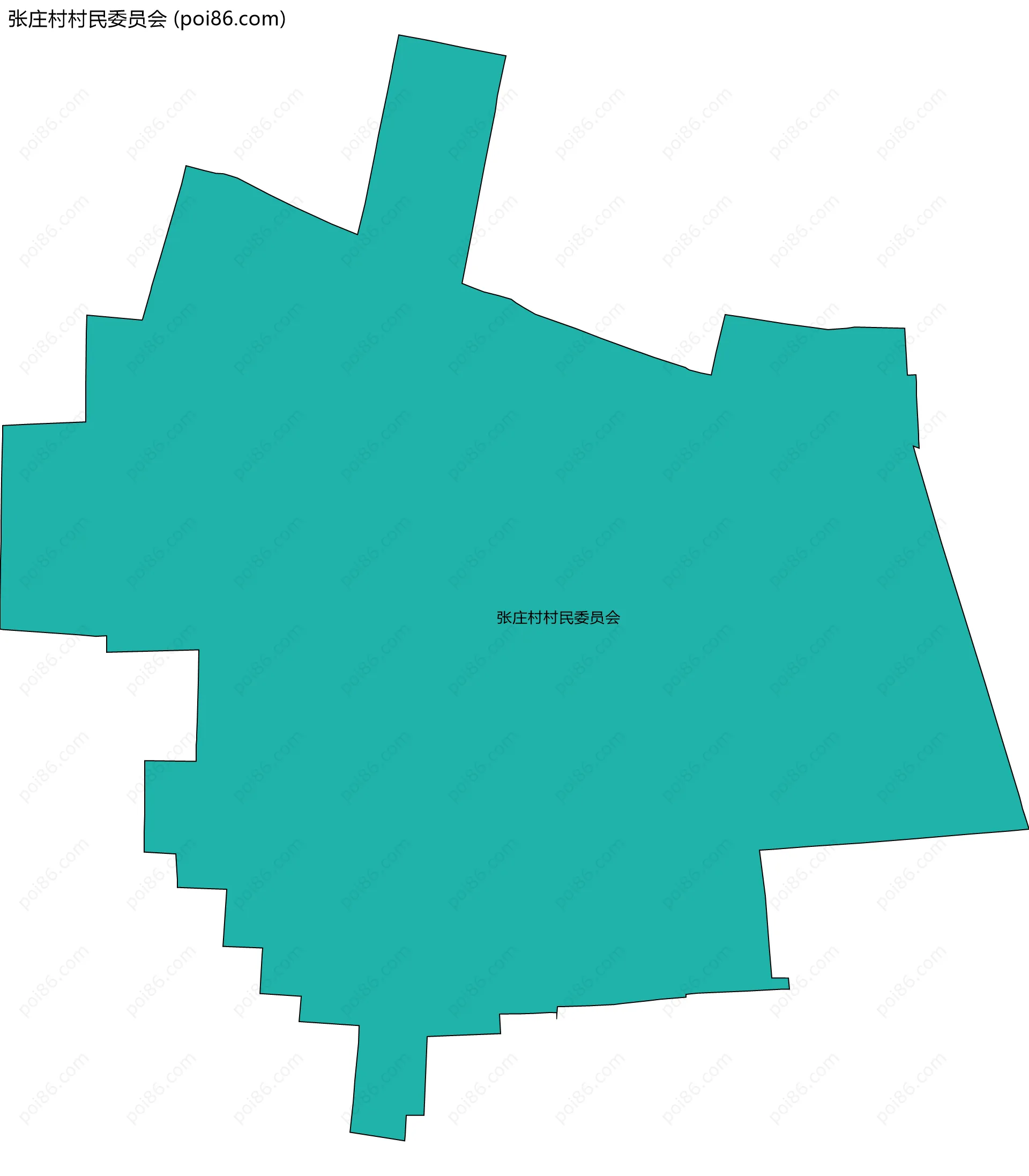 张庄村村民委员会边界地图