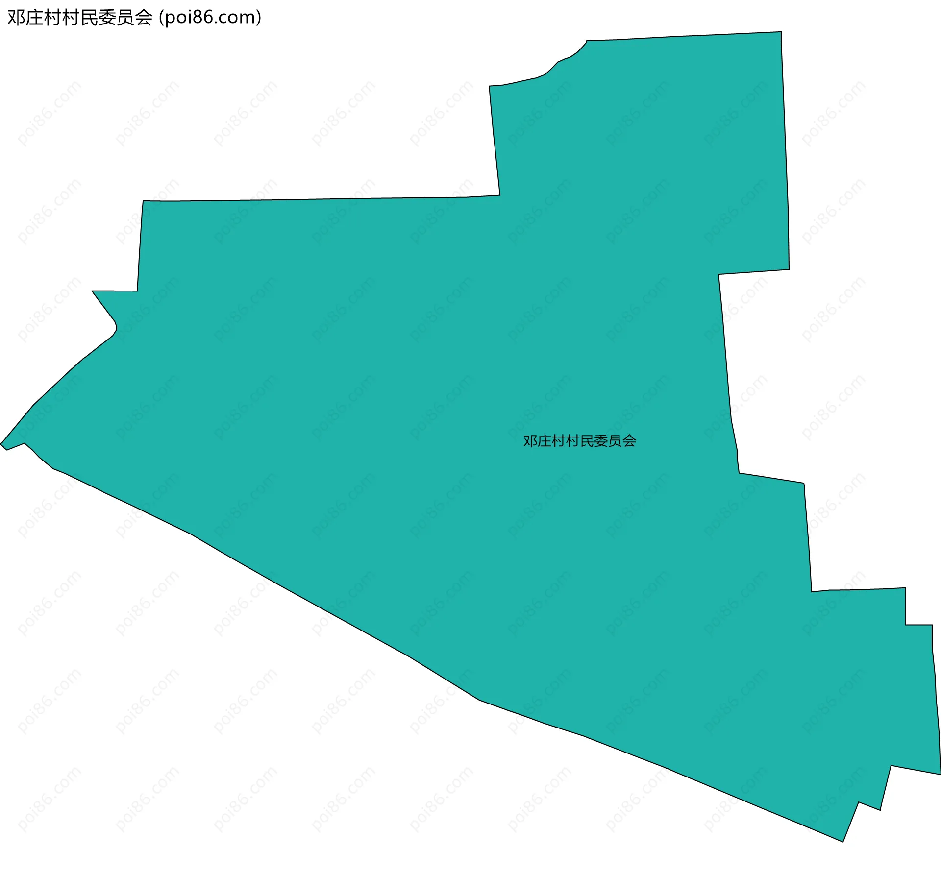 邓庄村村民委员会边界地图