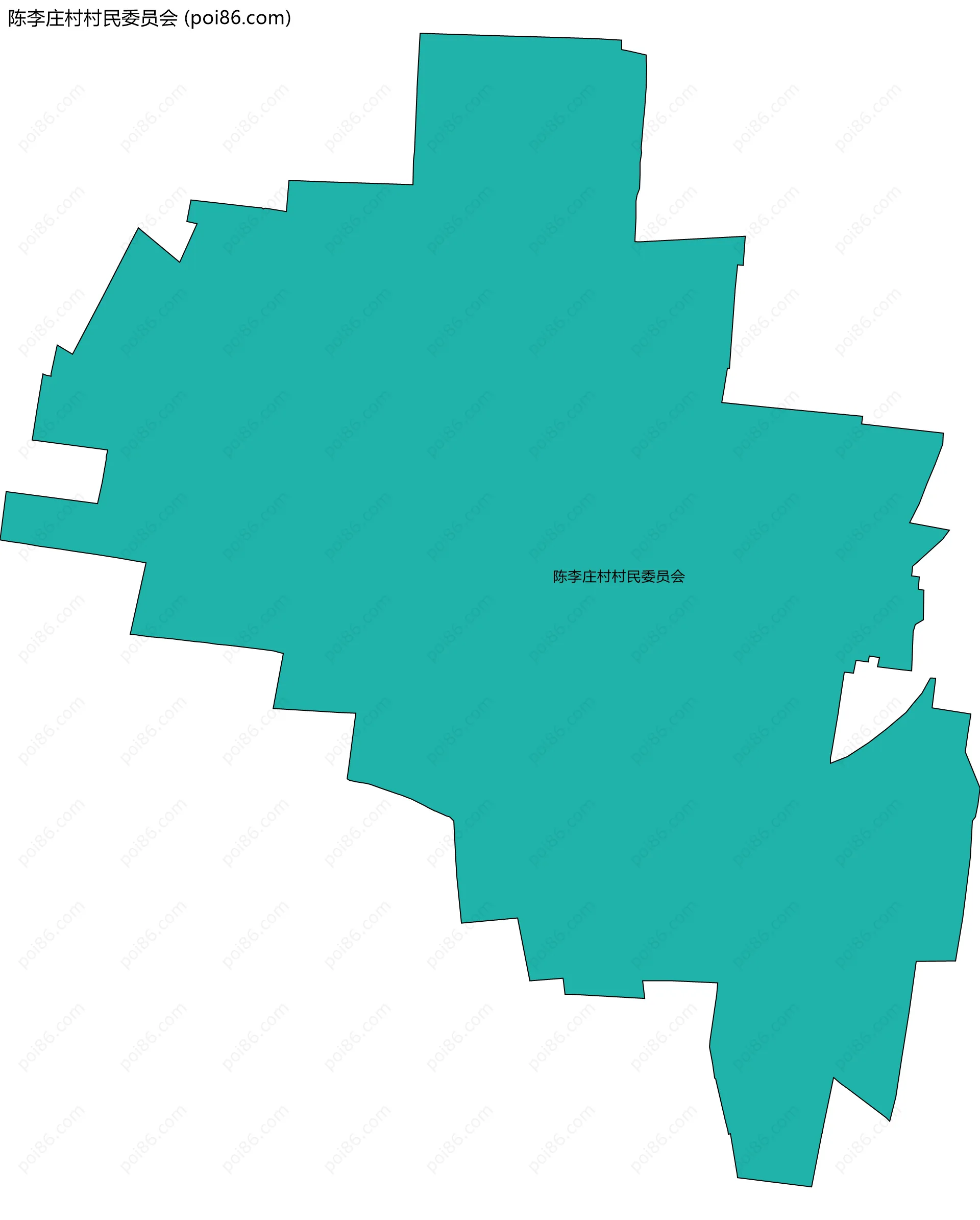 陈李庄村村民委员会边界地图