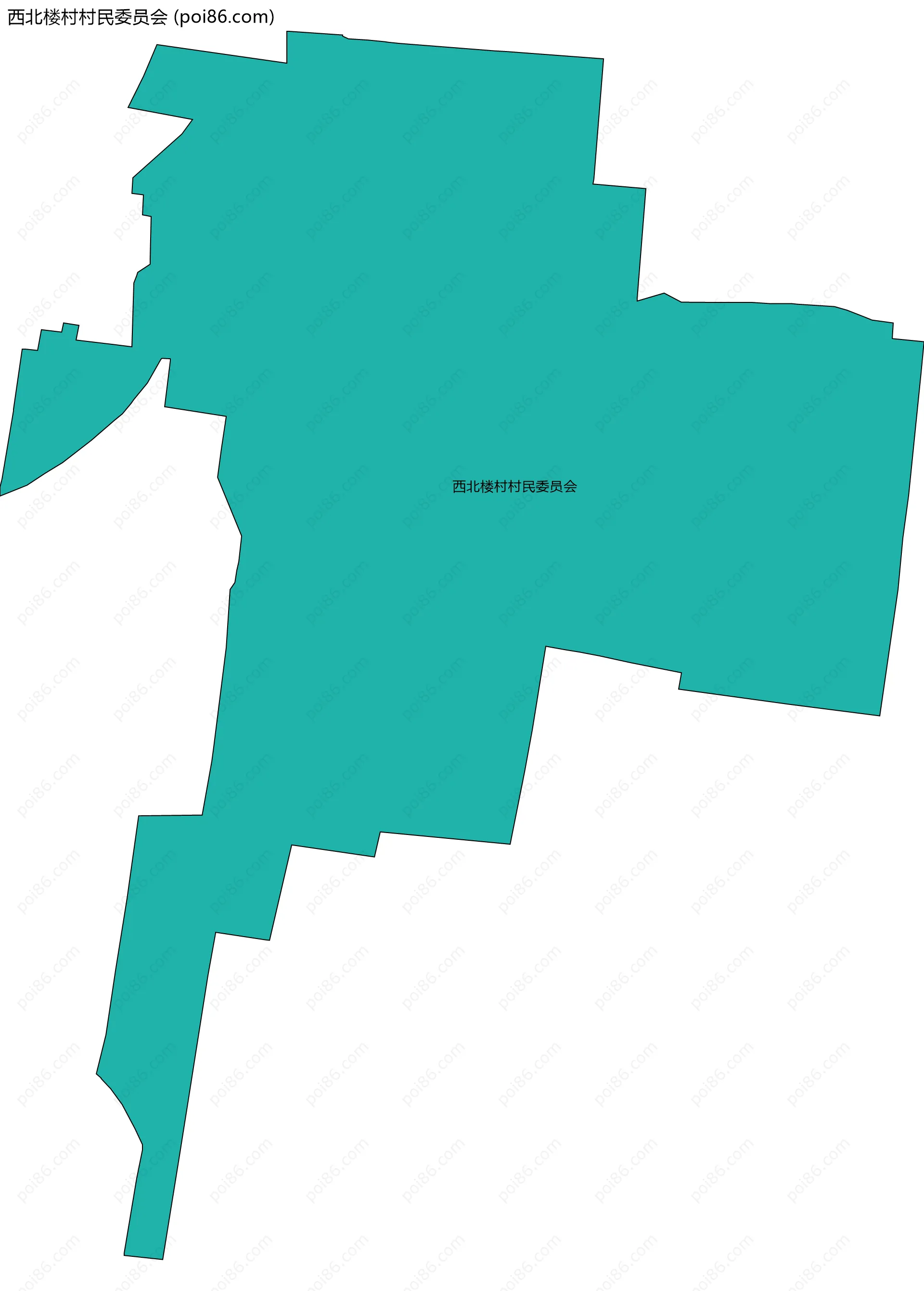 西北楼村村民委员会边界地图